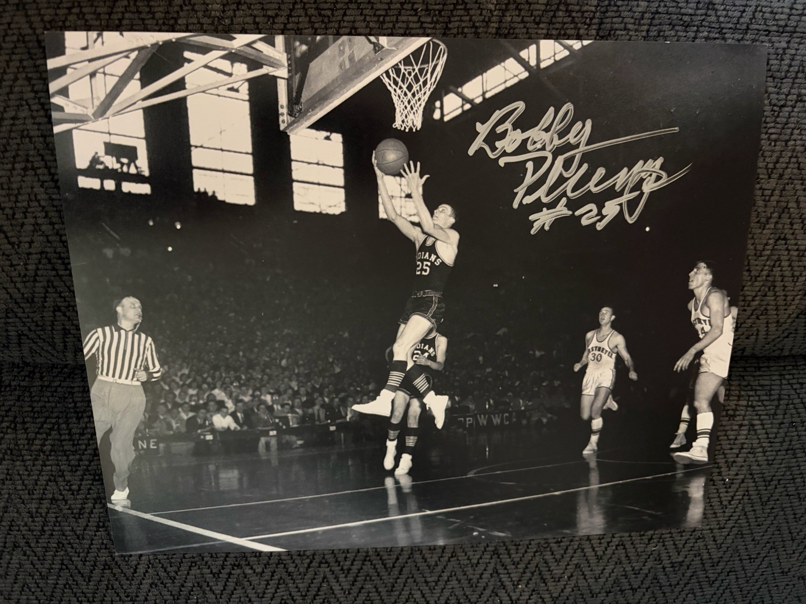 1954 Milan Indians Bobby Plump Signed 8 X 10 Photo Auto Hoosiers Movie Indiana