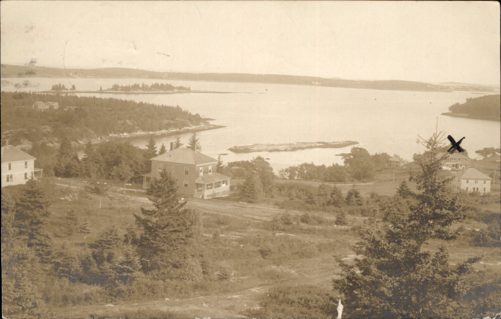 Boothbay Harbor ME Harbor View c1912 Real Photo Vintage Postcard Boothbay Harbor ME Harbor View c1912 Real Photo Vintage Postcard