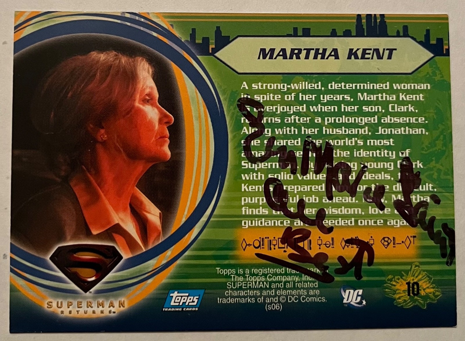 EVA MARIE SAINT 2006 Topps Superman Returns Rookie Card RC SIGNED AUTOGRAPH B