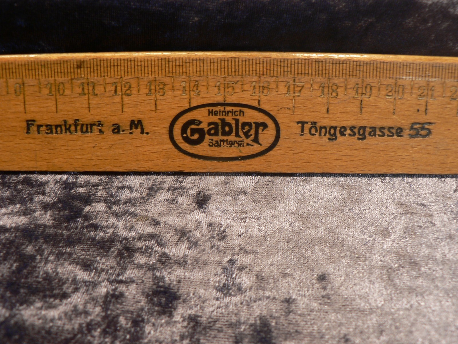 Frankfurt Main, Old Town before 1944: Advertising ruler, Heinrich Gabler, Töngesgasse 55