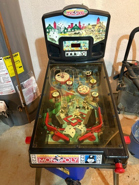 Hasbro Deluxe Monopoly *Rare* Pinball Game year 2000 with Orig Legs & Power Cord Hasbro Deluxe Monopoly *Rare* Pinball Game year 2000 with Orig Legs & Power Cord