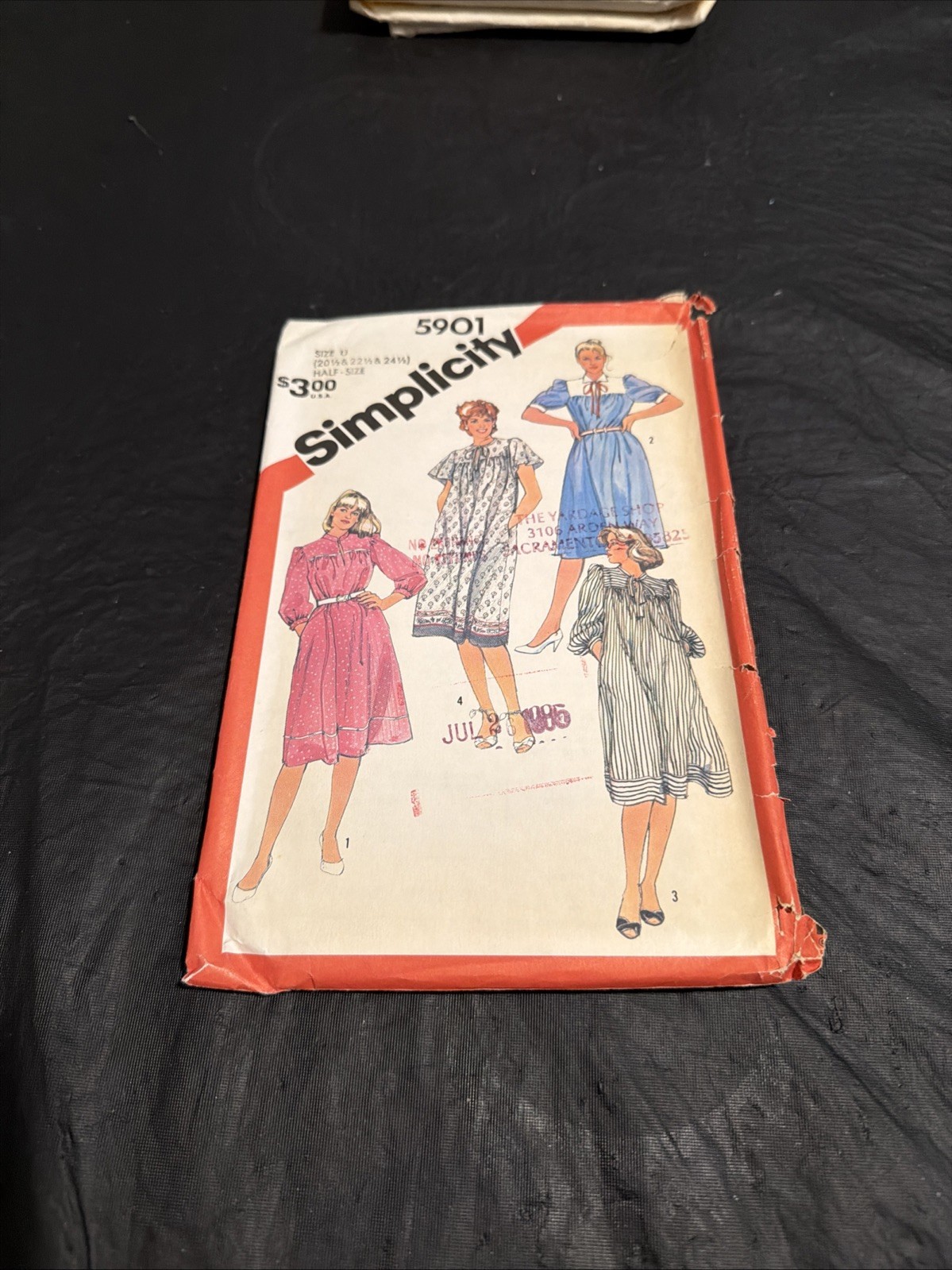 VTG Simplicity Pattern 5901, Pullover Dress Misses Sz: 20-22-24 Half Sizes UC VTG Simplicity Pattern 5901, Pullover Dress Misses Sz: 20-22-24 Half Sizes UC