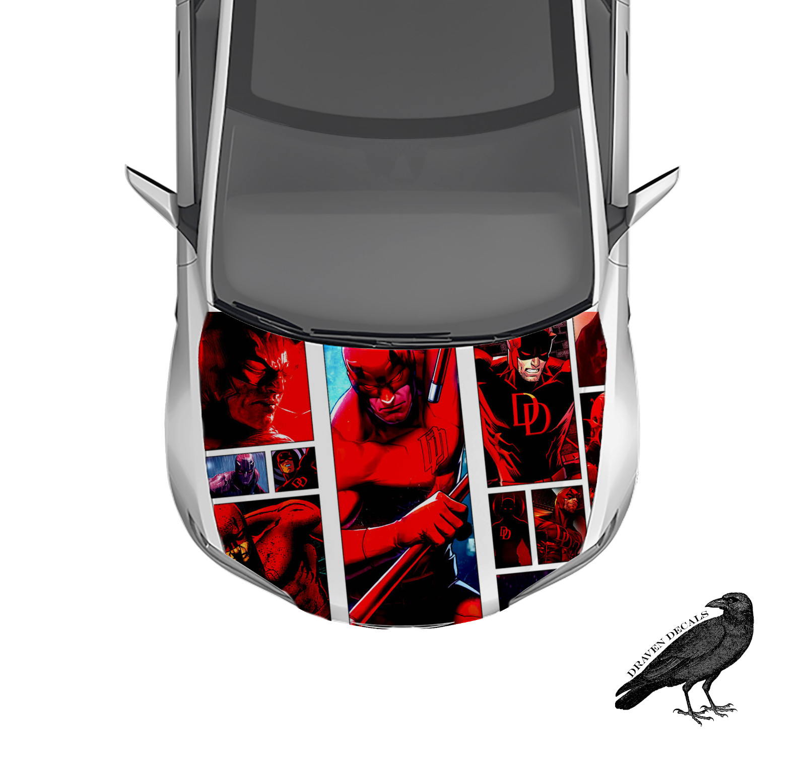 Daredevil Comic Hood Wrap Weatherproof 3M Vinyl Car Decal 50 Daredevil Comic Hood Wrap Weatherproof 3M Vinyl Car Decal 50