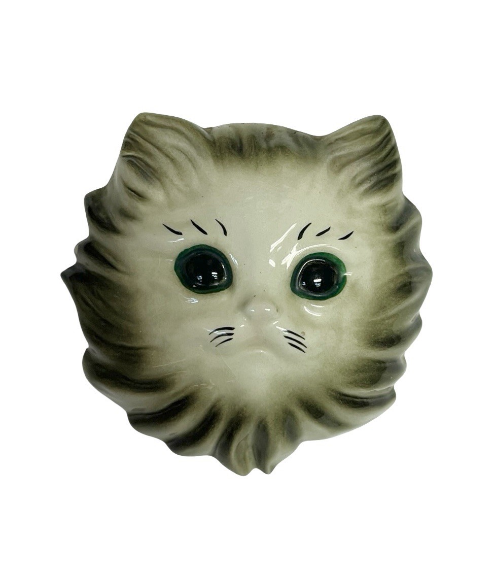1950’s Kitsch Vintage Lefton Kitten Cat Anthropomorphic Wall Vase Pocket 1950’s Kitsch Vintage Lefton Kitten Cat Anthropomorphic Wall Vase Pocket