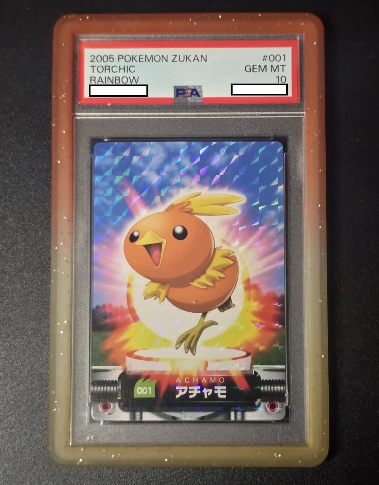 POP 6 PSA 10 Torchic Rainbow Prism 2005 Cardass Pokemon Zukan Card #001 Low Pop POP 6 PSA 10 Torchic Rainbow Prism 2005 Cardass Pokemon Zukan Card #001 Low Pop