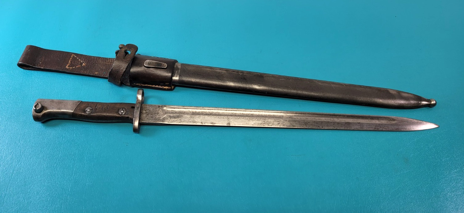 Belgium Yugoslavian Model 1924 Long Bayonet + Scabbard & Frog TR765 Belgium Yugoslavian Model 1924 Long Bayonet + Scabbard & Frog TR765