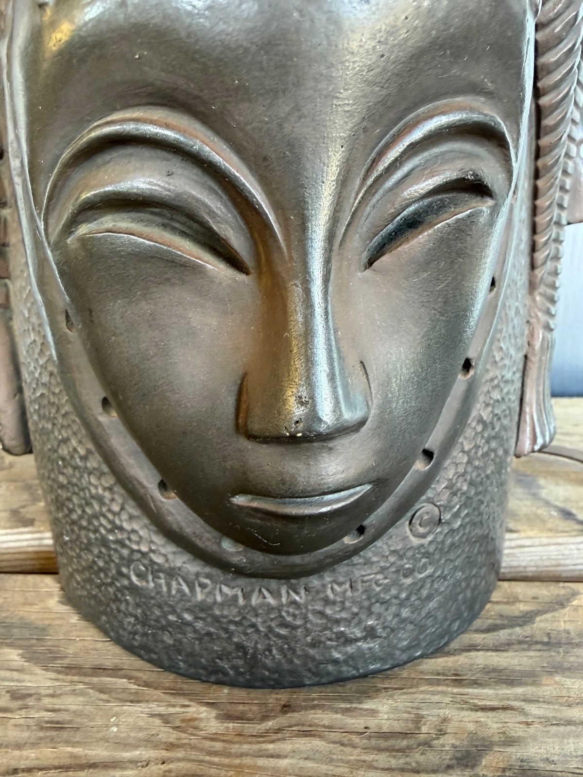 RARE vintage Chapman Table Lamp Tribal African RARE vintage Chapman Table Lamp Tribal African