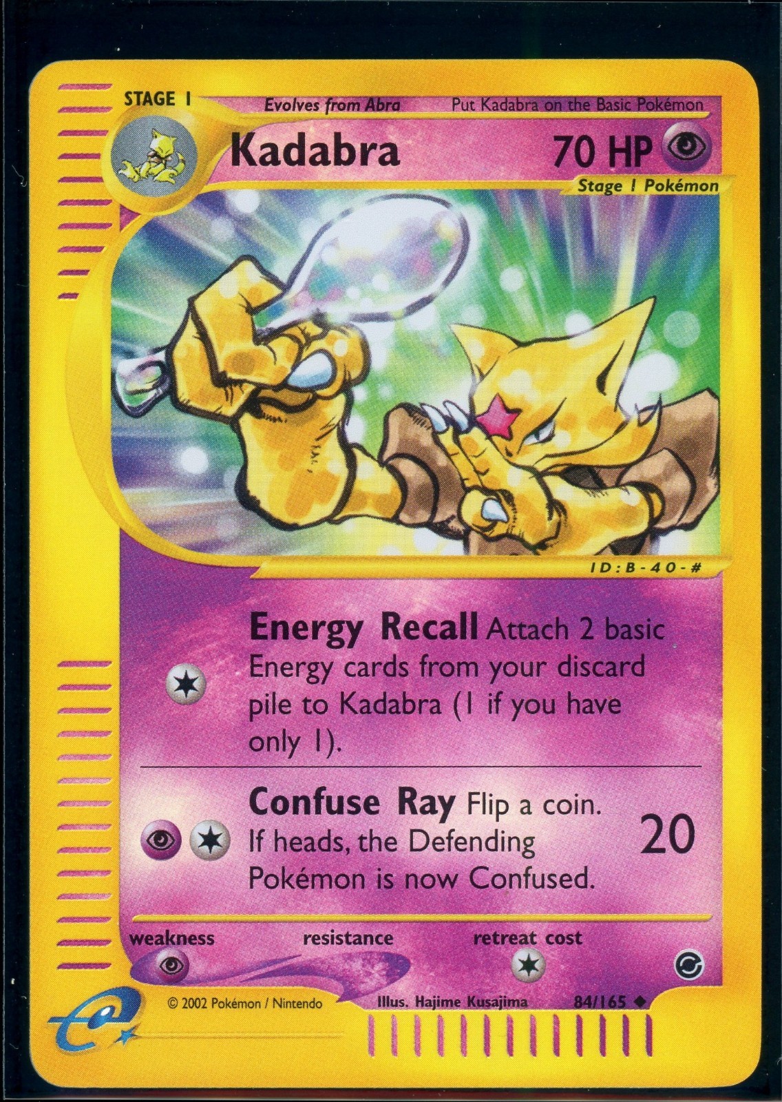 Pokemon EXPEDITION - #84/165 Kadabra - Reverse Holo - ENG - Near Mint