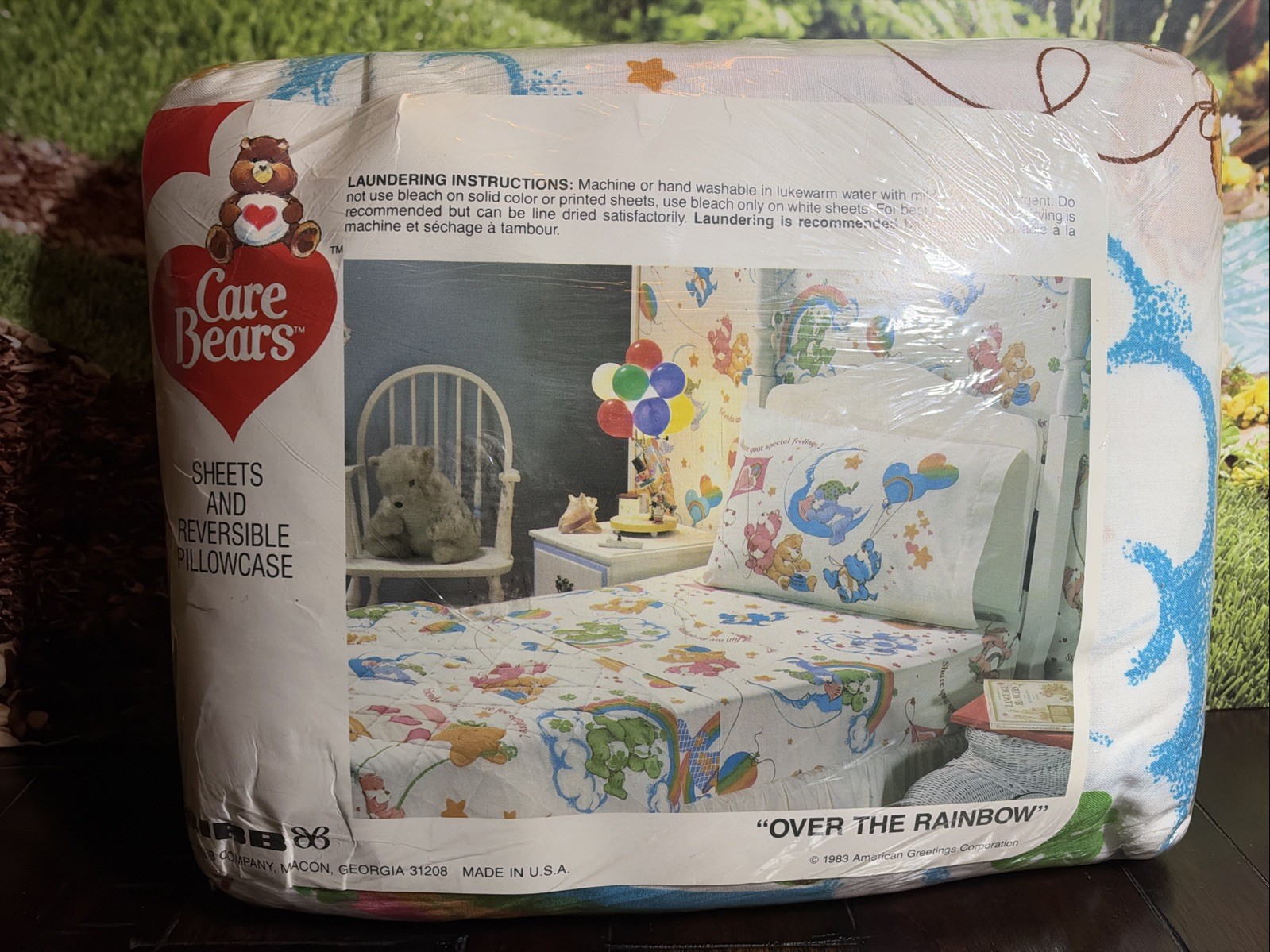 Vintage 1983 Care Bears Over The Rainbow Bibb Co Twin 3pc Bed Sheet Set NEW NIP Vintage 1983 Care Bears Over The Rainbow Bibb Co Twin 3pc Bed Sheet Set NEW NIP