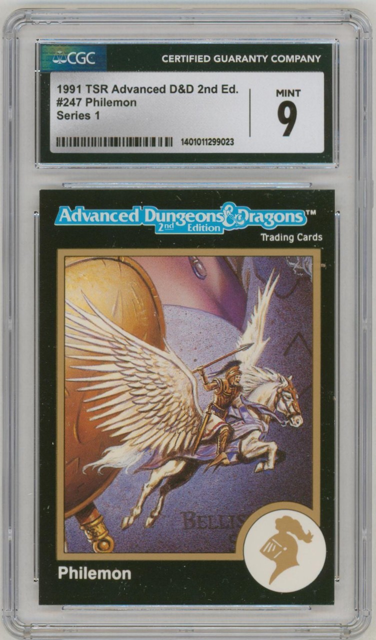 RARE 2 CGC 9 MINT Gold Border 1991 AD&D TSR Clyde Caldwell Art Card #247 WARRIOR