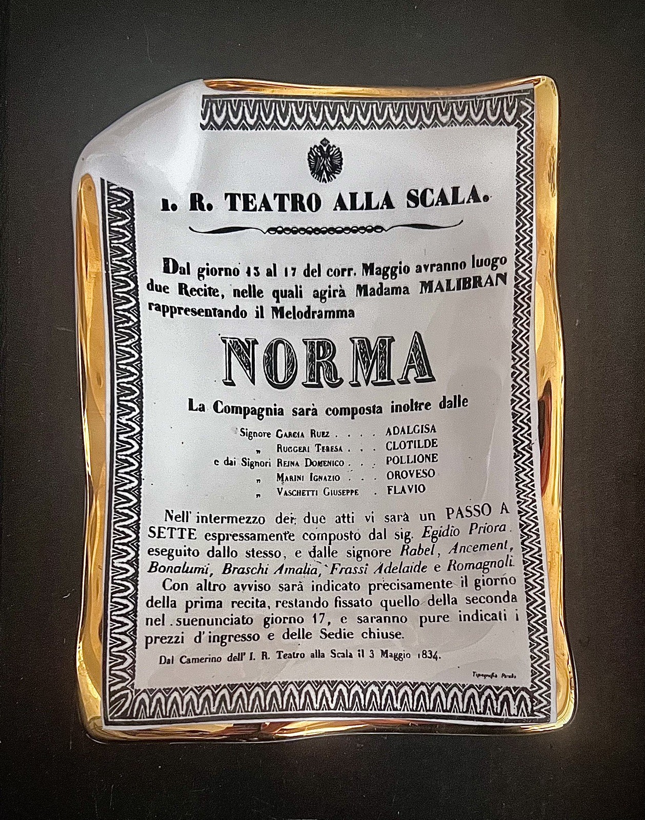 Vintage Fornasetti Milano Teatro alla Scala \