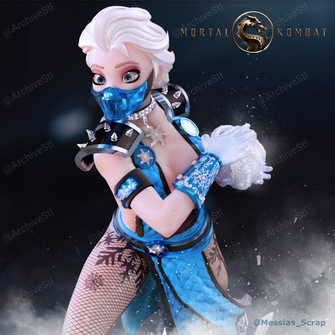 Sub Zero Elsa Resin Sculpture Statue Model Kit Unpainted/Unassembled