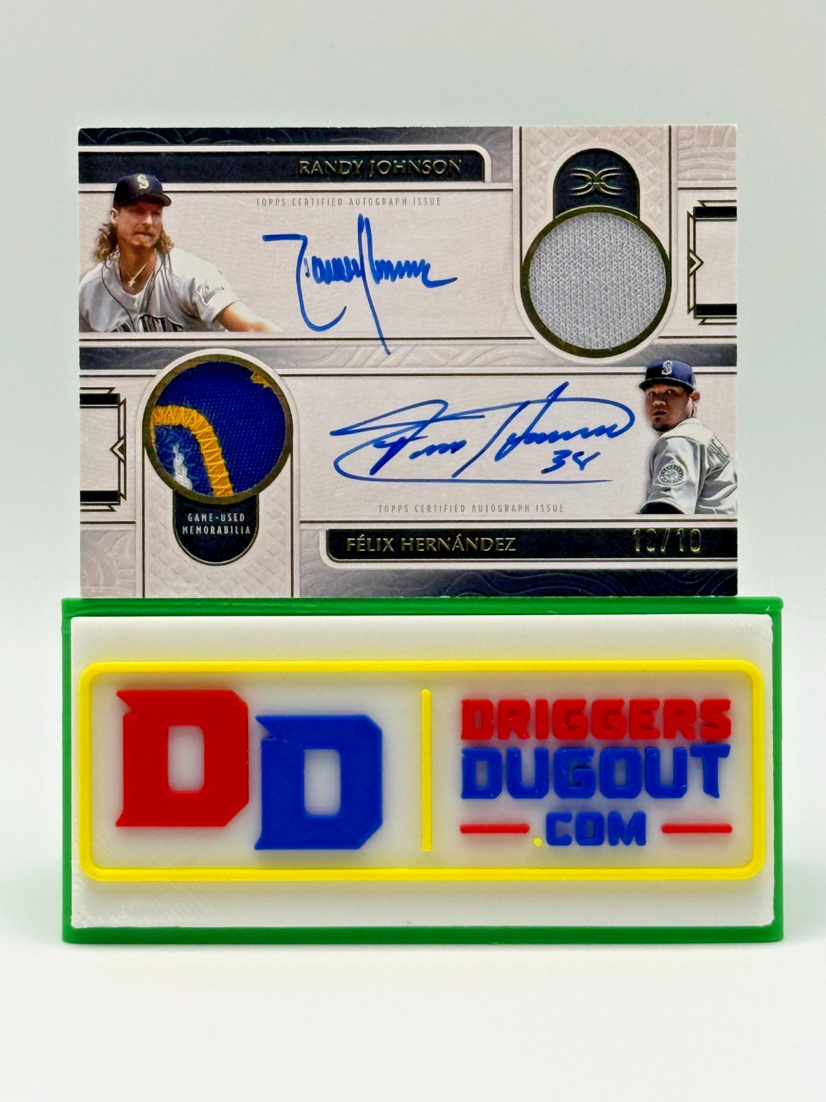 2025 Topps Definitive Randy Johnson Felix Hernandez Dual Auto Patch Black 10/10 2025 Topps Definitive Randy Johnson Felix Hernandez Dual Auto Patch Black 10/10