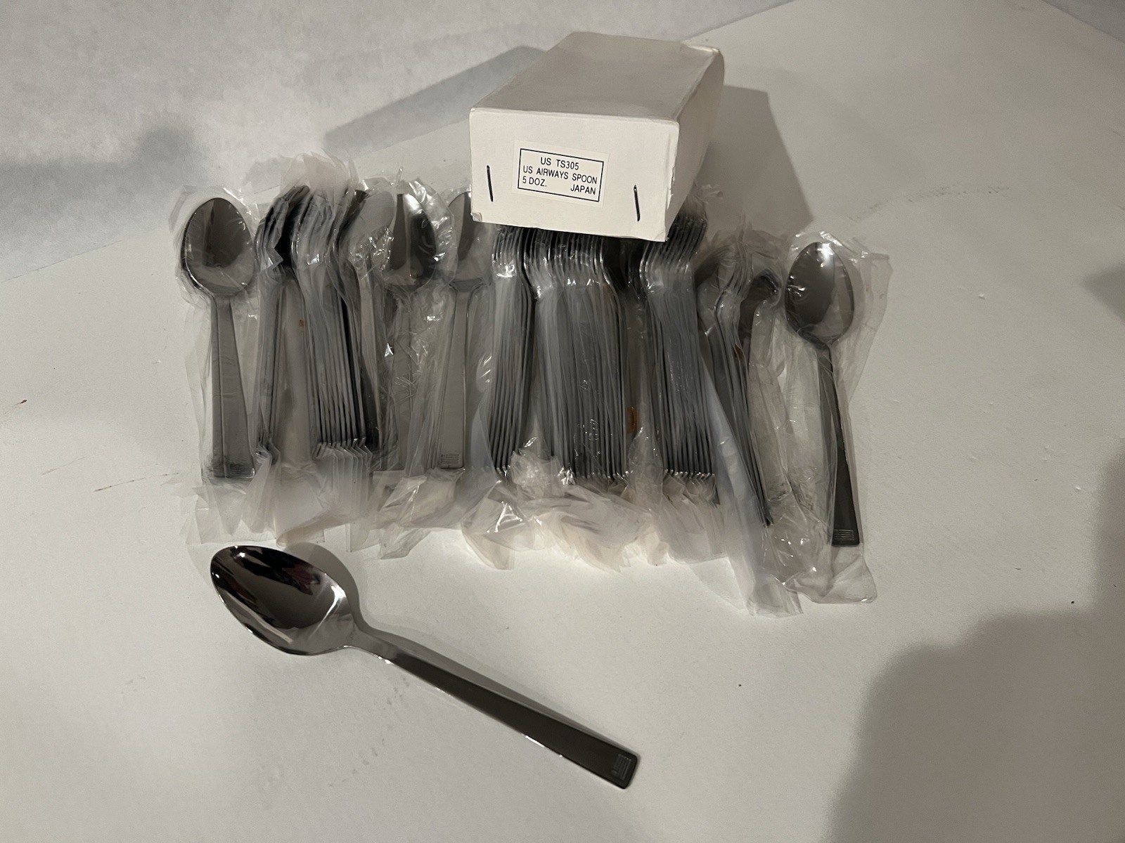 5 Dozen US Airways Flatware Tea Spoons 5 Dozen US Airways Flatware Tea Spoons