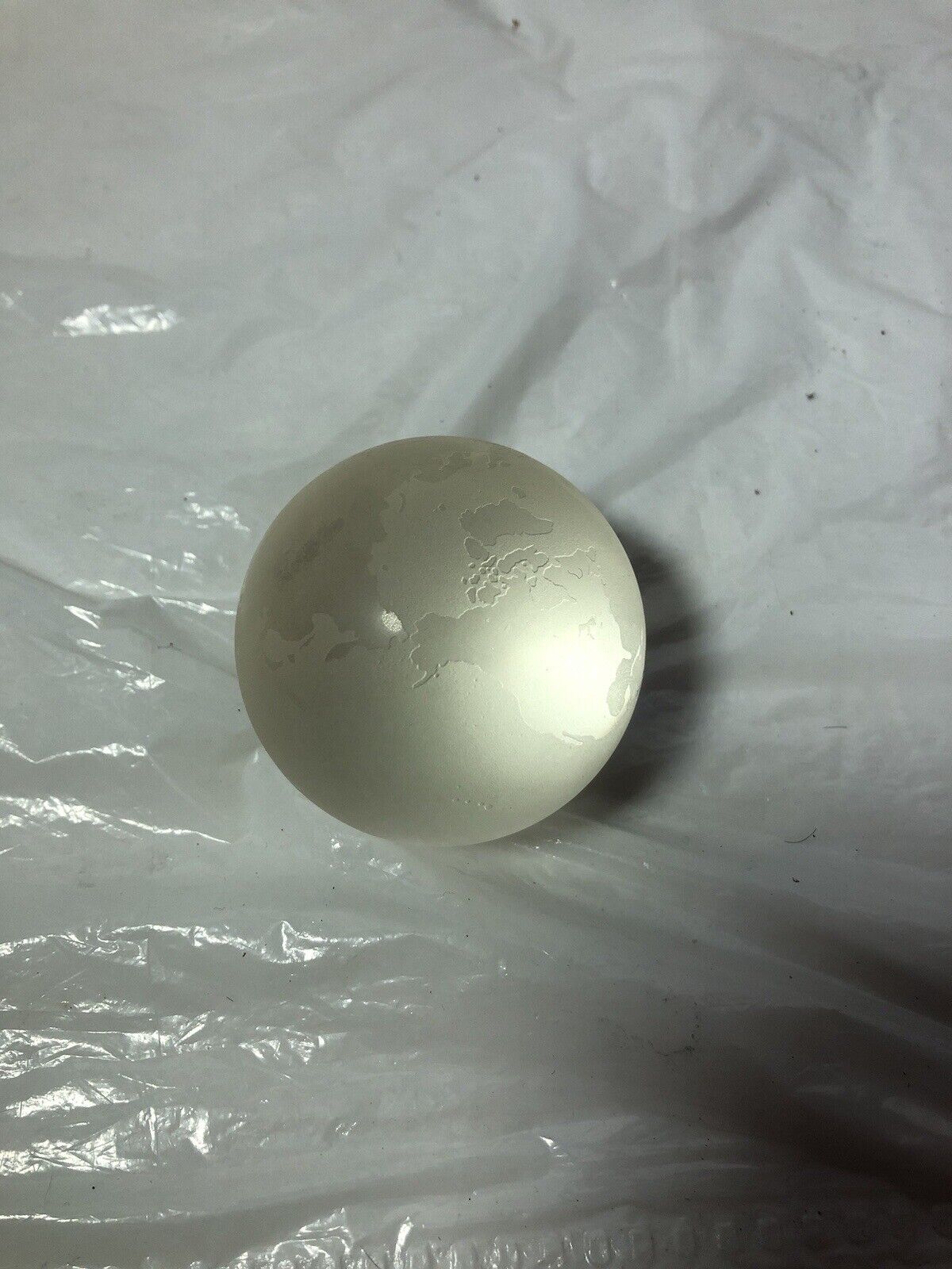 Vintage Rare Tiffany & Co. Globe Frosted And Clear Paperweight Made In Austria 