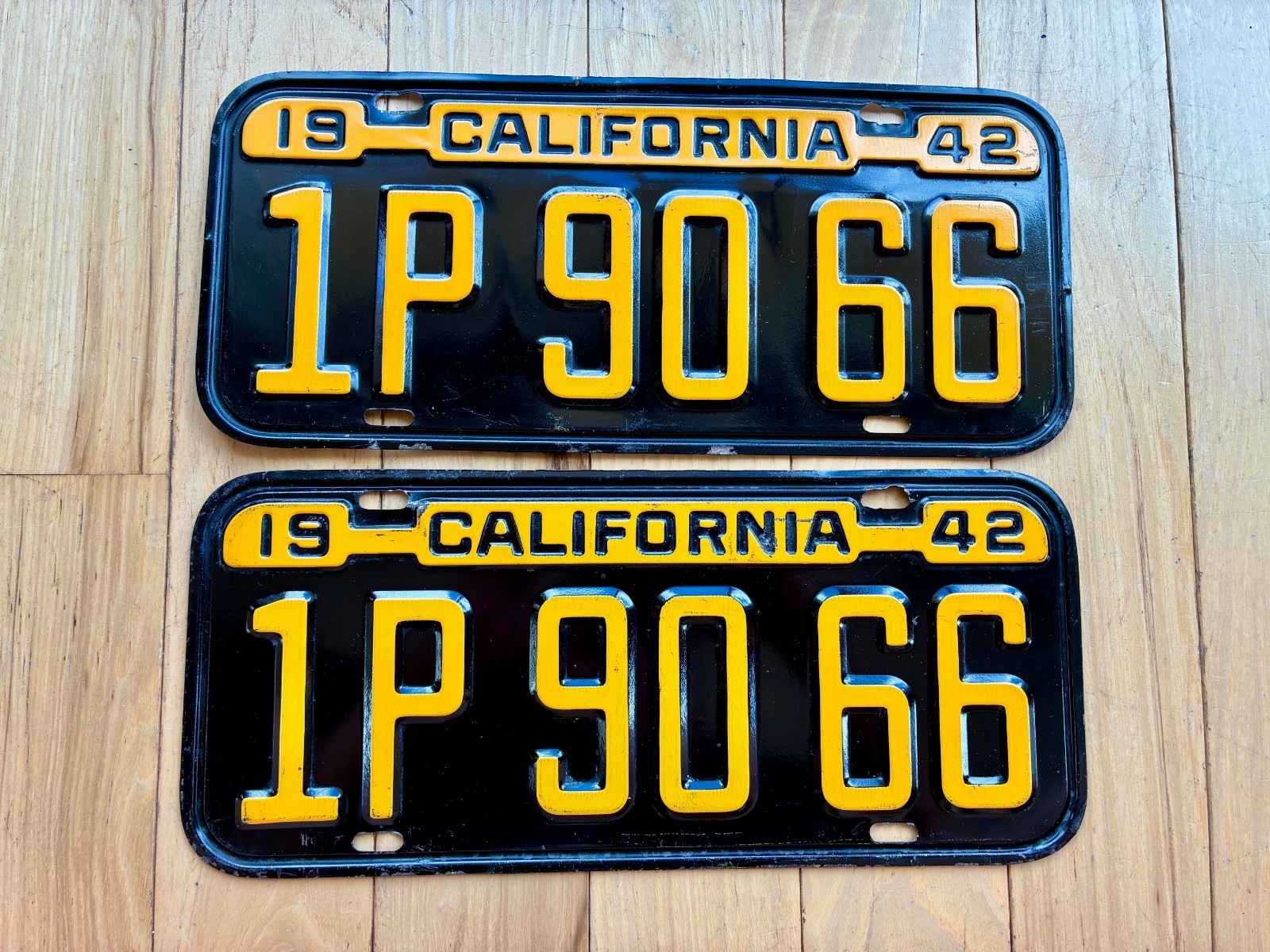 1942 California License Plate Pair
