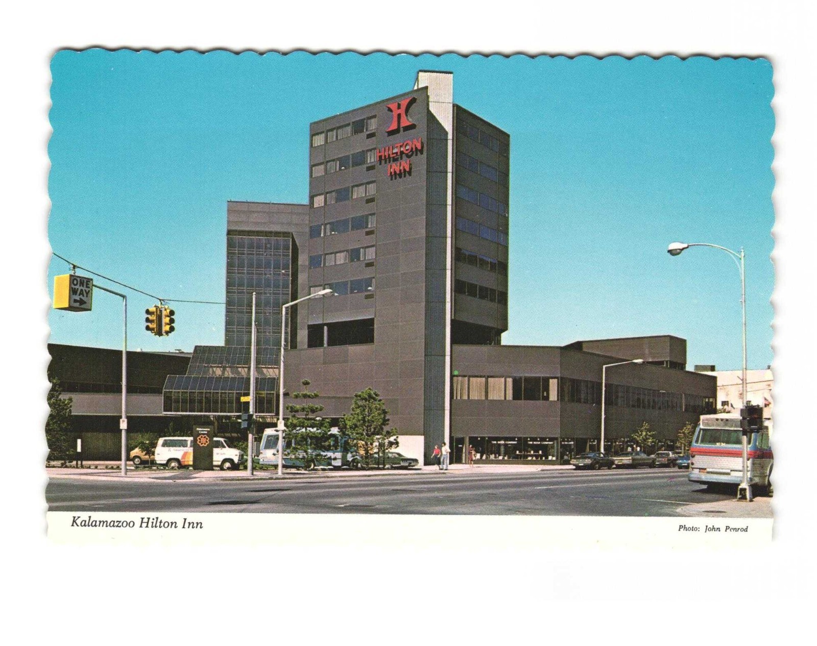 Kalamazoo Hilton Inn Kalamazoo Center vintage postcard Unposted Michigan