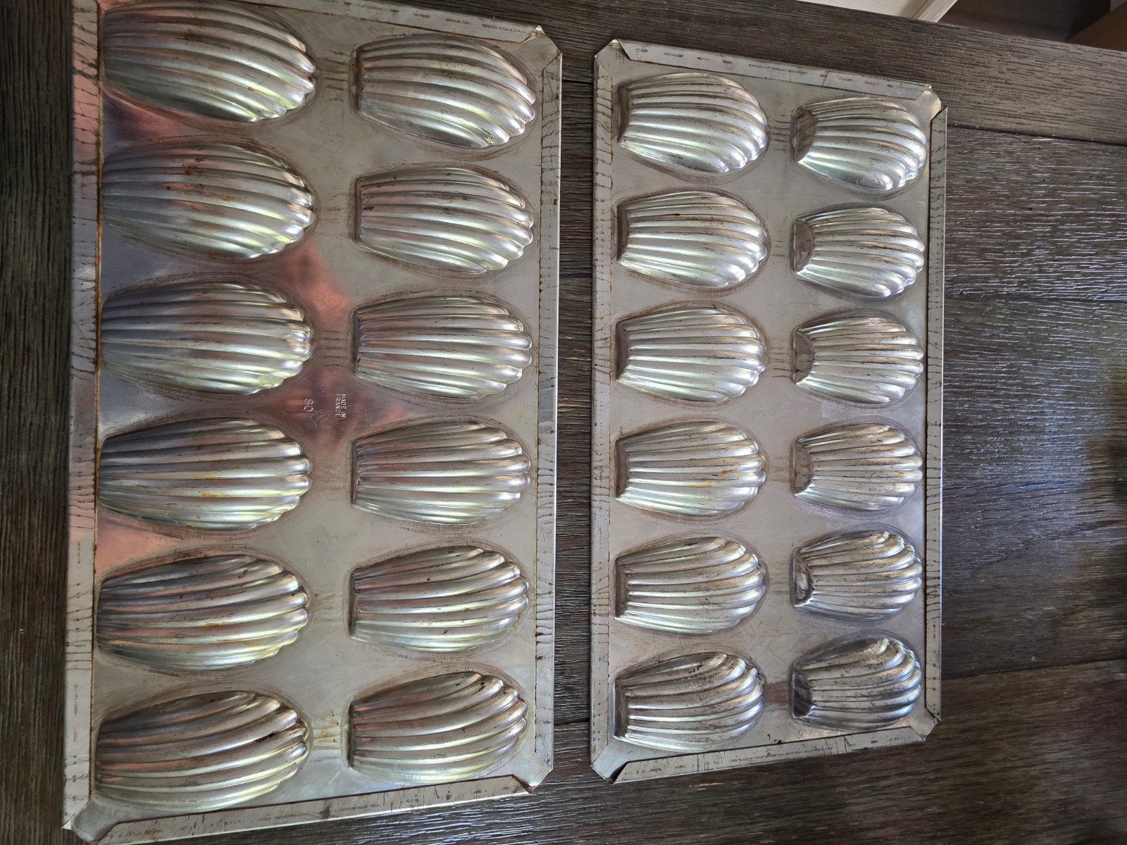 Vintage French Madeleine Pan 12 Cavity Metal Baking Mold Made in France Vintage French Madeleine Pan 12 Cavity Metal Baking Mold Made in France