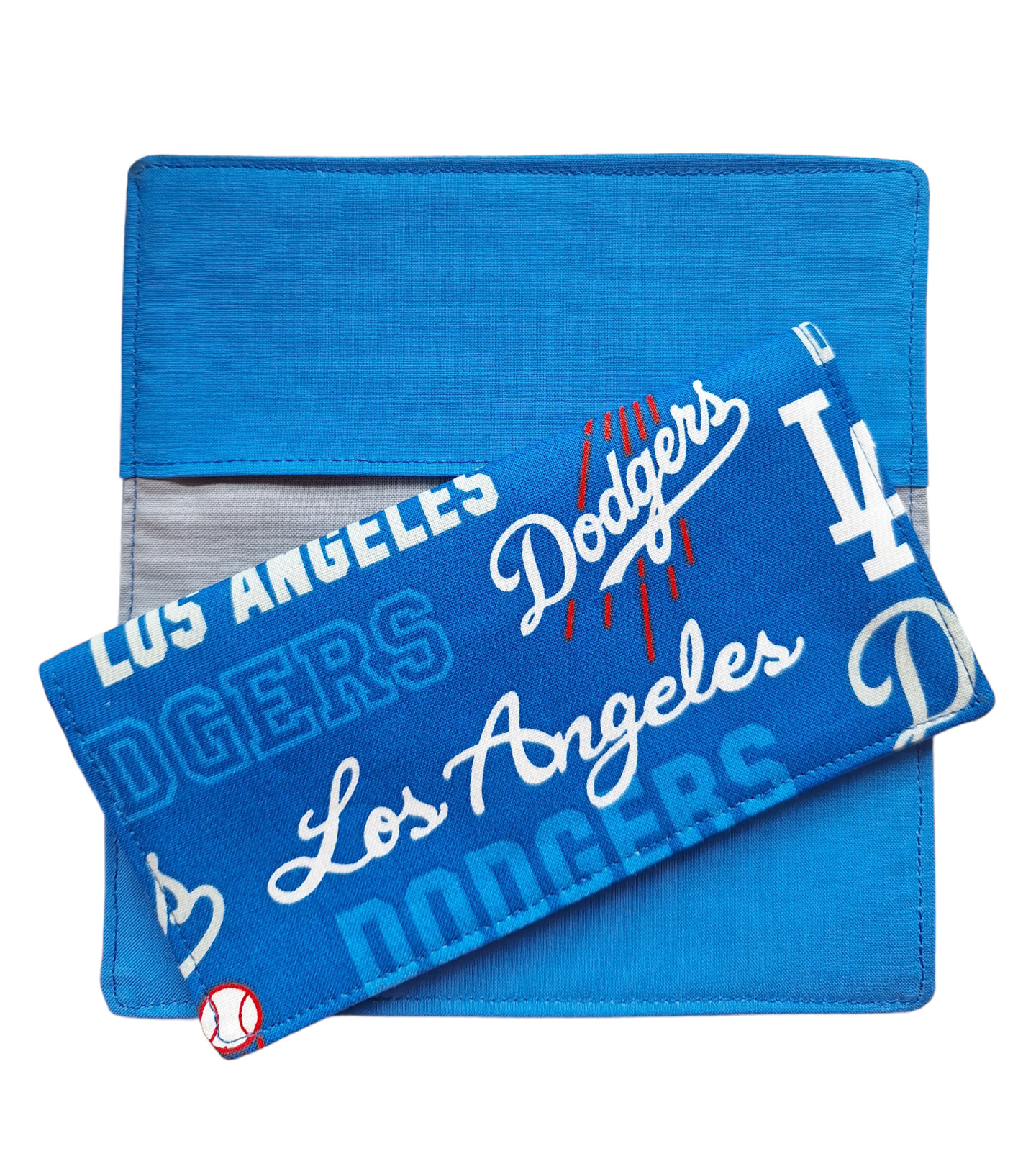 Cotton Fabric MLB Los Angeles Dodgers Checkbook Cover