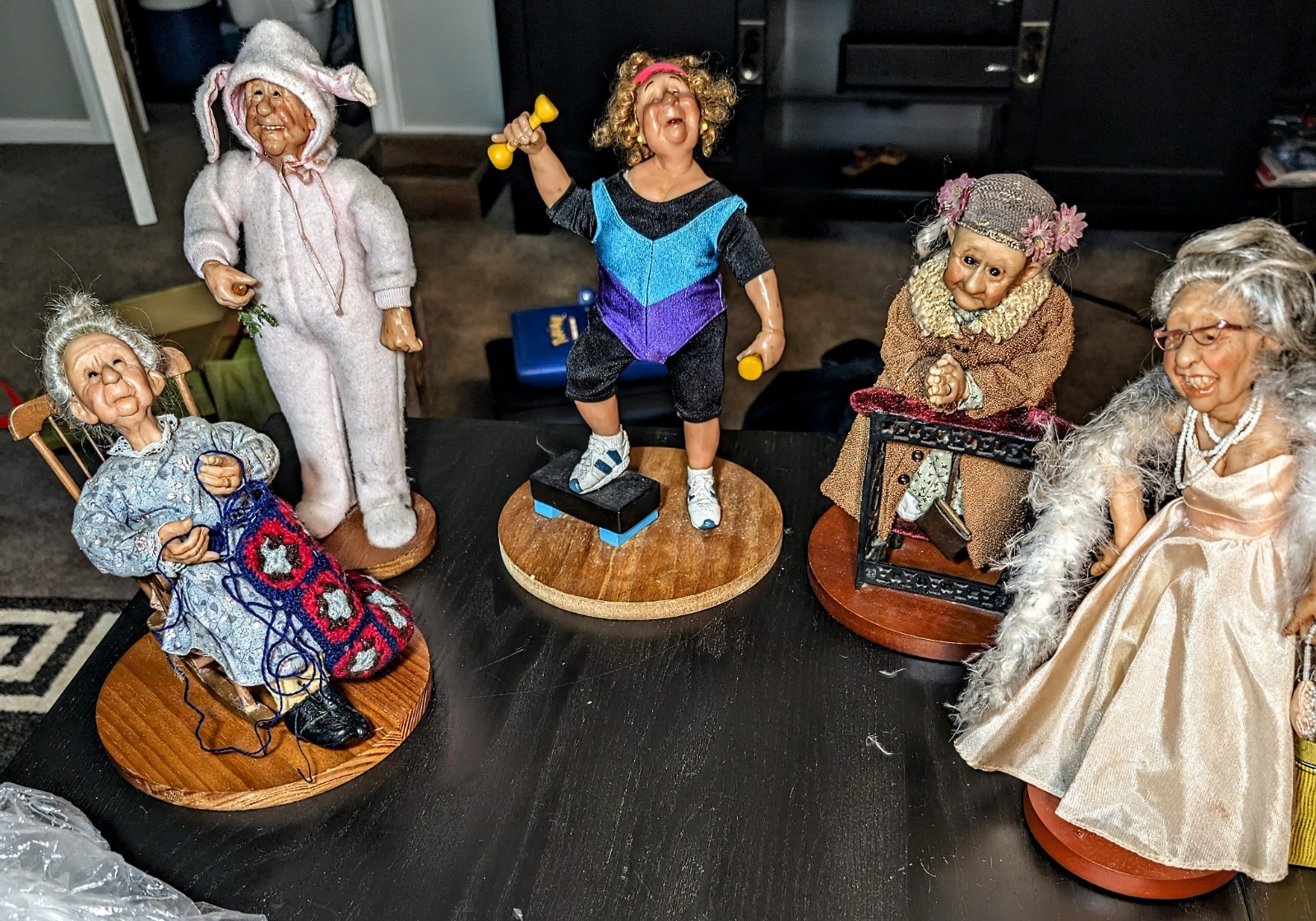 Vintage Richard Simmons Nana's Family Doll Lot of 5 - As-Is