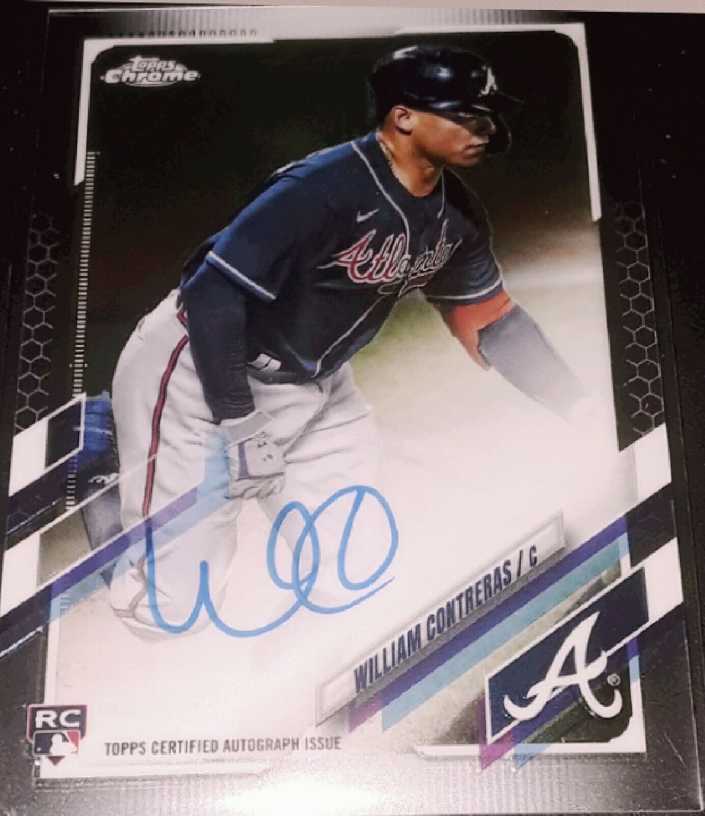 2021 TOPPS CHROME ROOKIE AUTOGRAPHS #RAWC WILLIAM CONTRERAS *HARD SIGNED*
