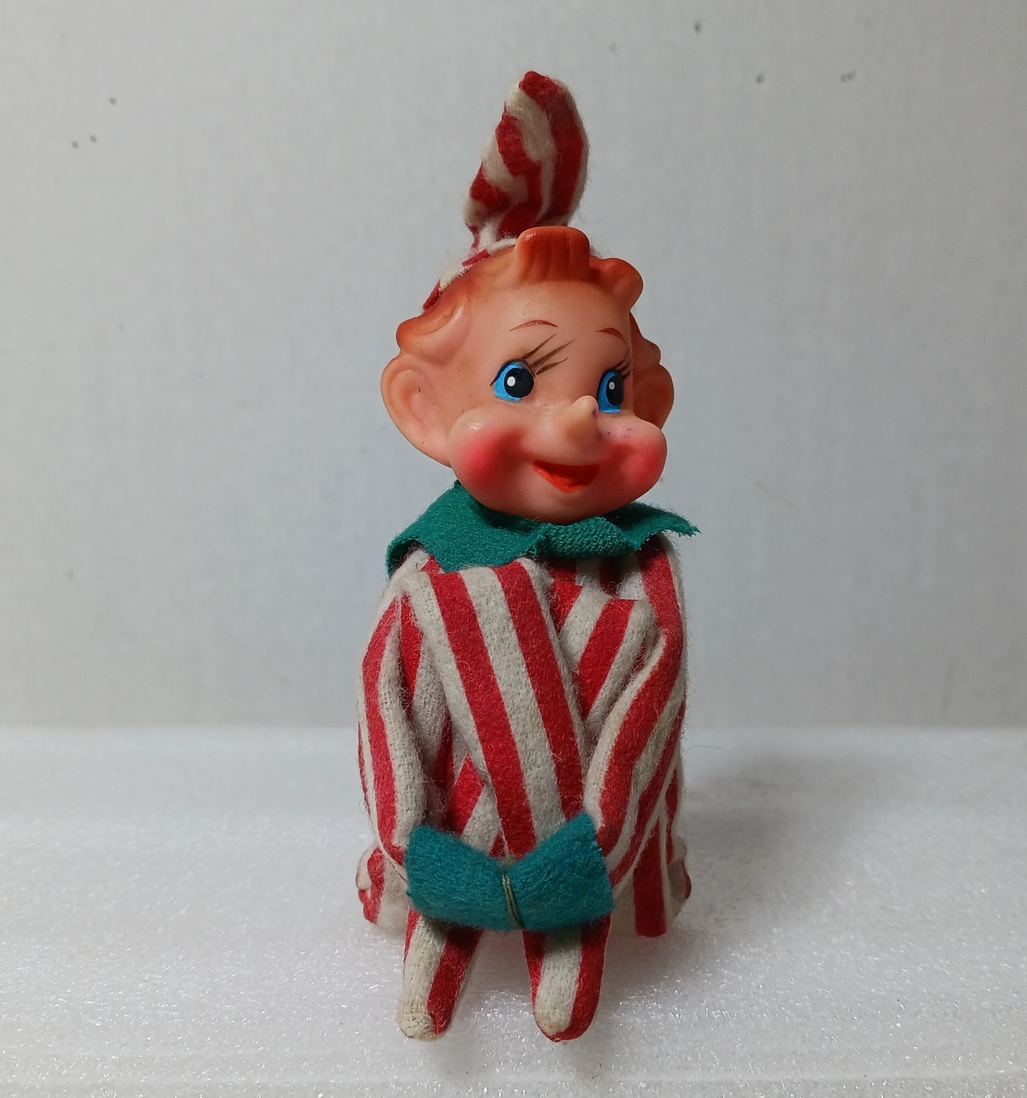 Vintage KNEE HUGGER ELF Pixie Red & White Stripe Christmas Figure Japan MCM Vintage KNEE HUGGER ELF Pixie Red & White Stripe Christmas Figure Japan MCM
