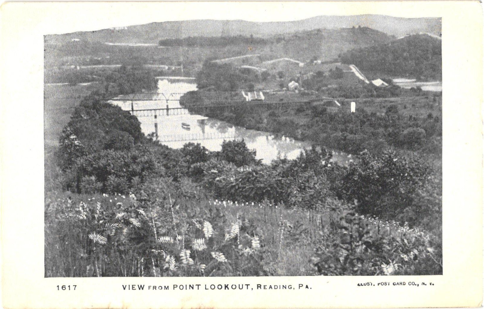 Reading PA View from Point Lookout Undivided Back Postcard c1905 Unused Reading PA View from Point Lookout Undivided Back Postcard c1905 Unused