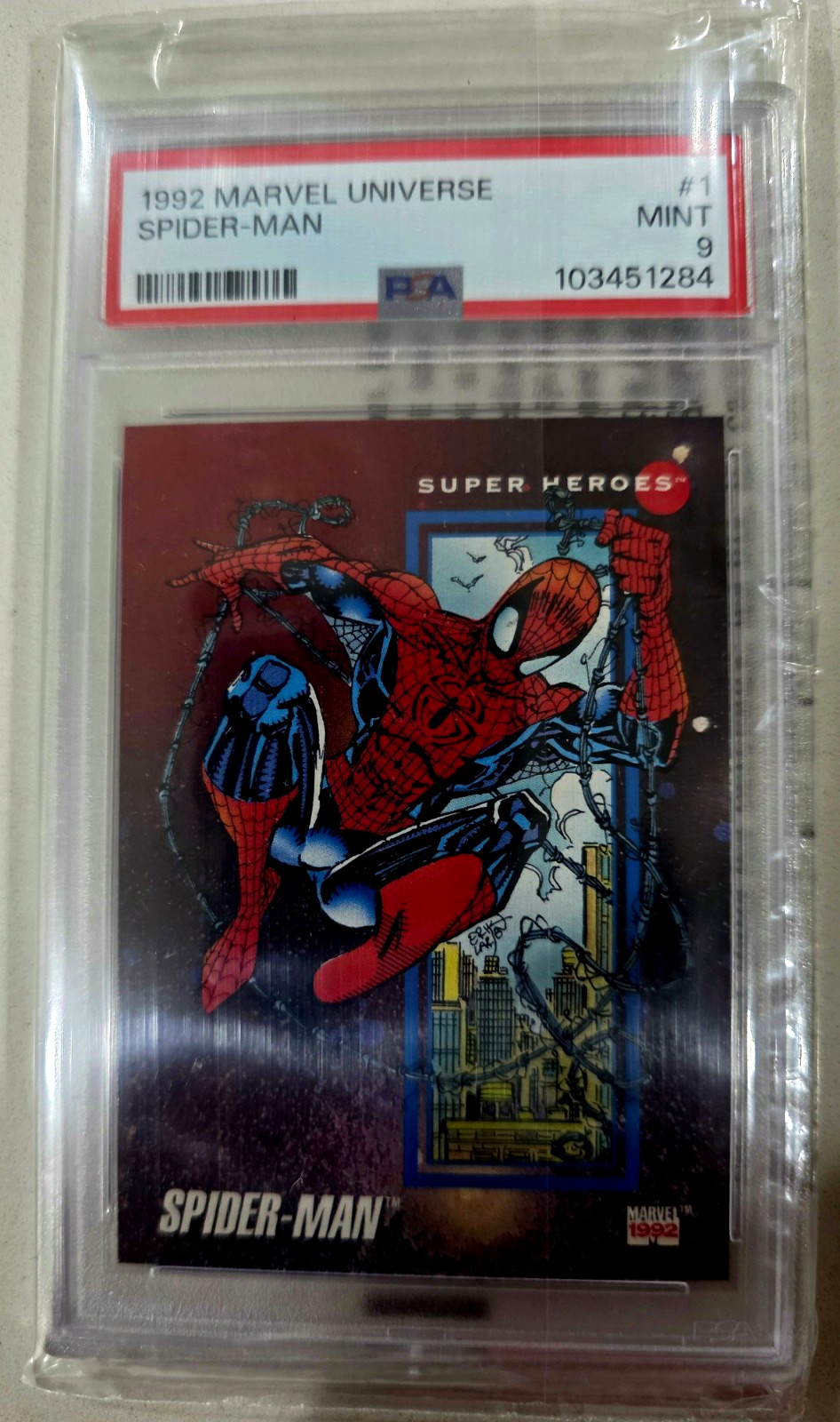 1990 Impel Marvel Universe SpiderMan 1990/1992 PSA 9 Card Lot 2 #1  #2 🔥 