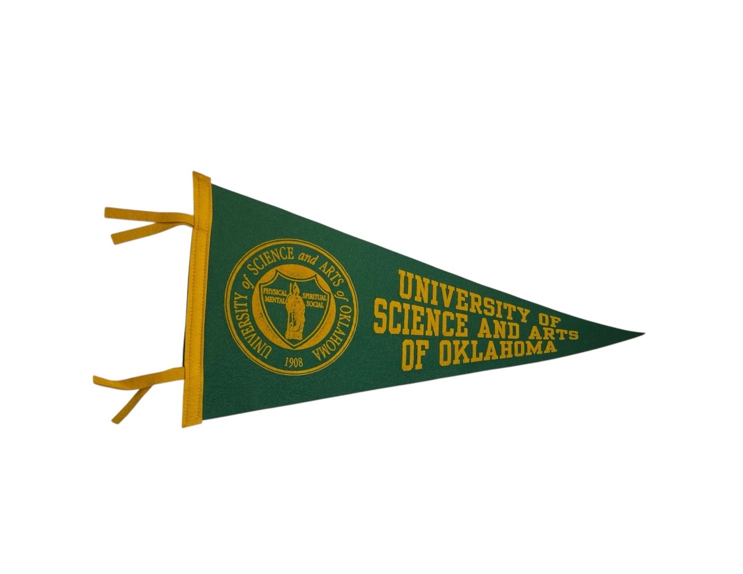 Vintage University Of Science And Arts Of Oklahoma 29.5” Long Felt Pennant USA