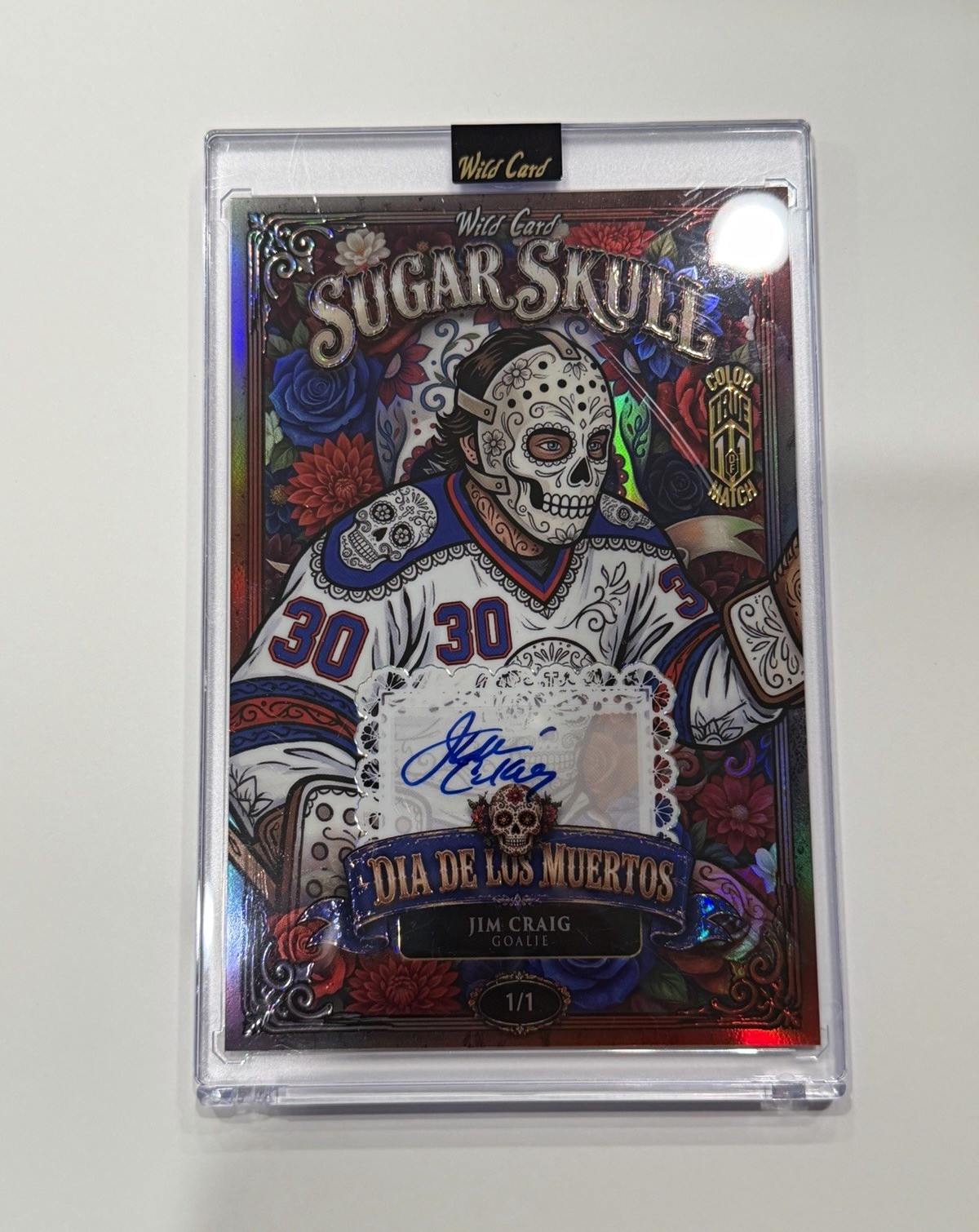 Wild Card Sugar Skull Dia De Los Muertos Jim Craig Auto 1/1 National True Match Wild Card Sugar Skull Dia De Los Muertos Jim Craig Auto 1/1 National True Match
