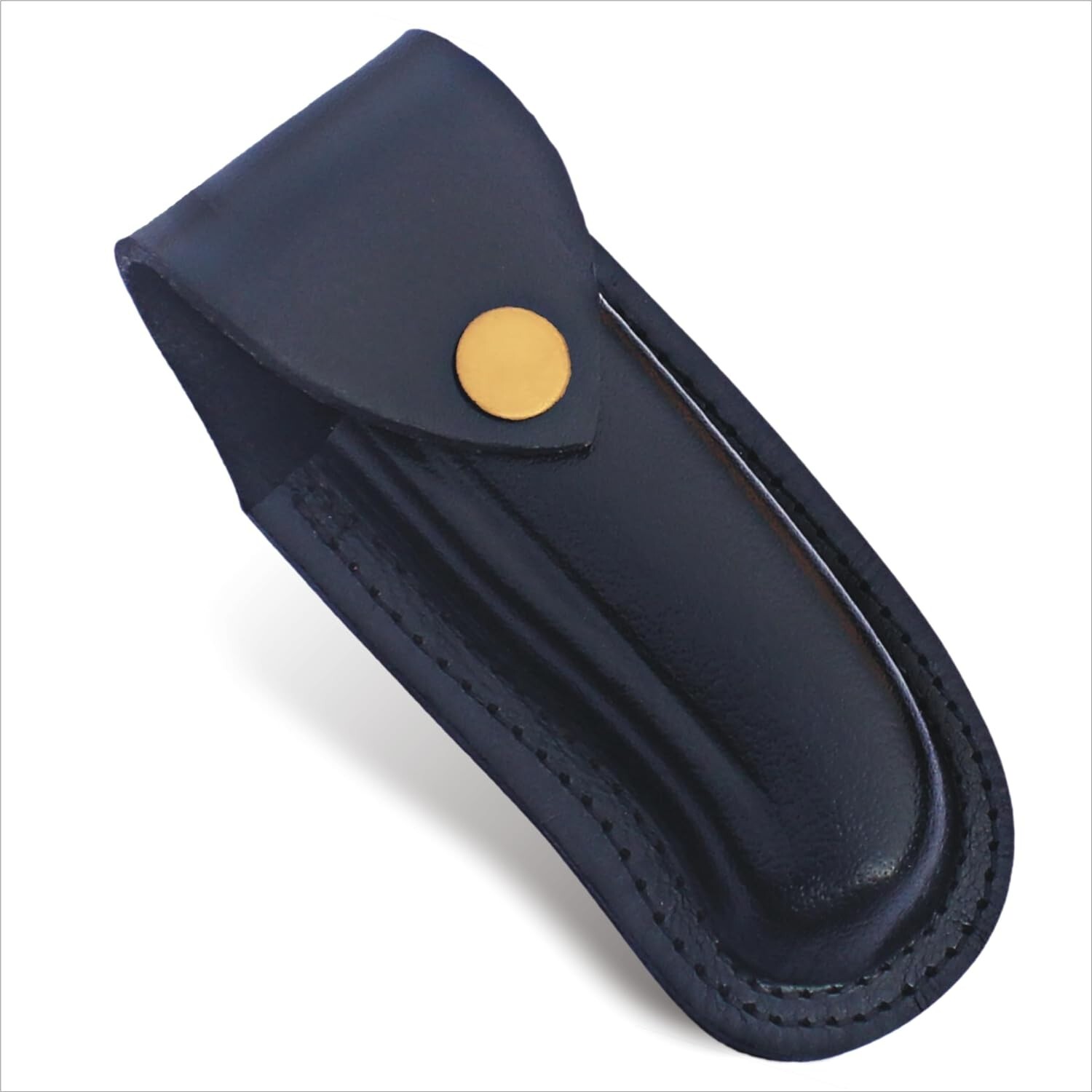 HANDMADE LEATHER GENIUNE ITALIAN VERTICAL SHEATH FOLDING POCKET KNIFE BUCK 110