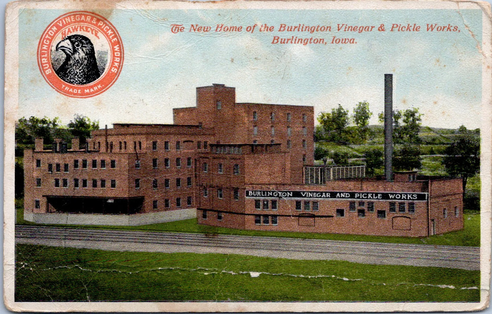 Burlington, Iowa - Burlington Vinegar And Pickle Works Postcard