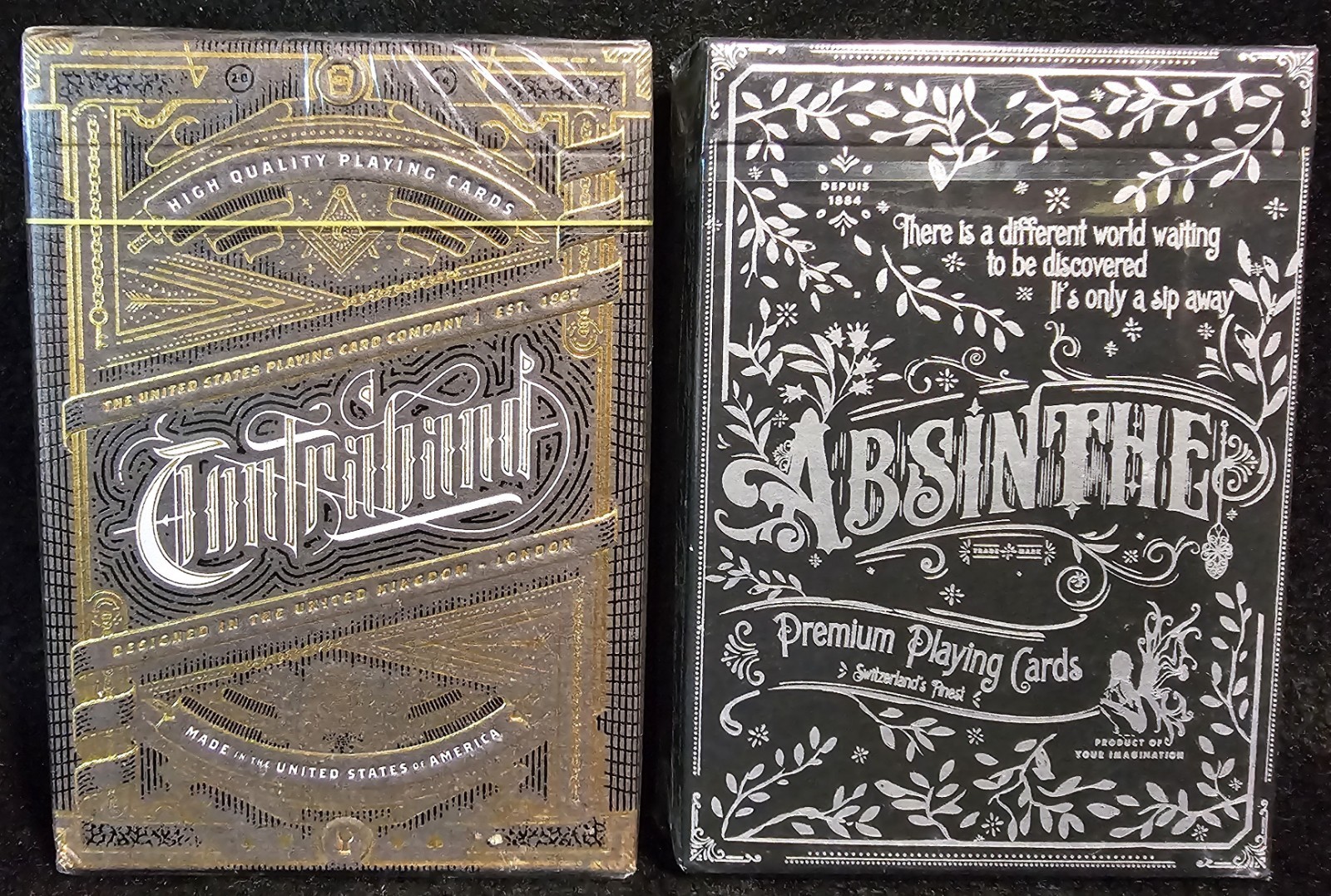 Theory11 Contraband & Ellusionist Absinthe Playing Cards 2 Deck Set New/Sealed