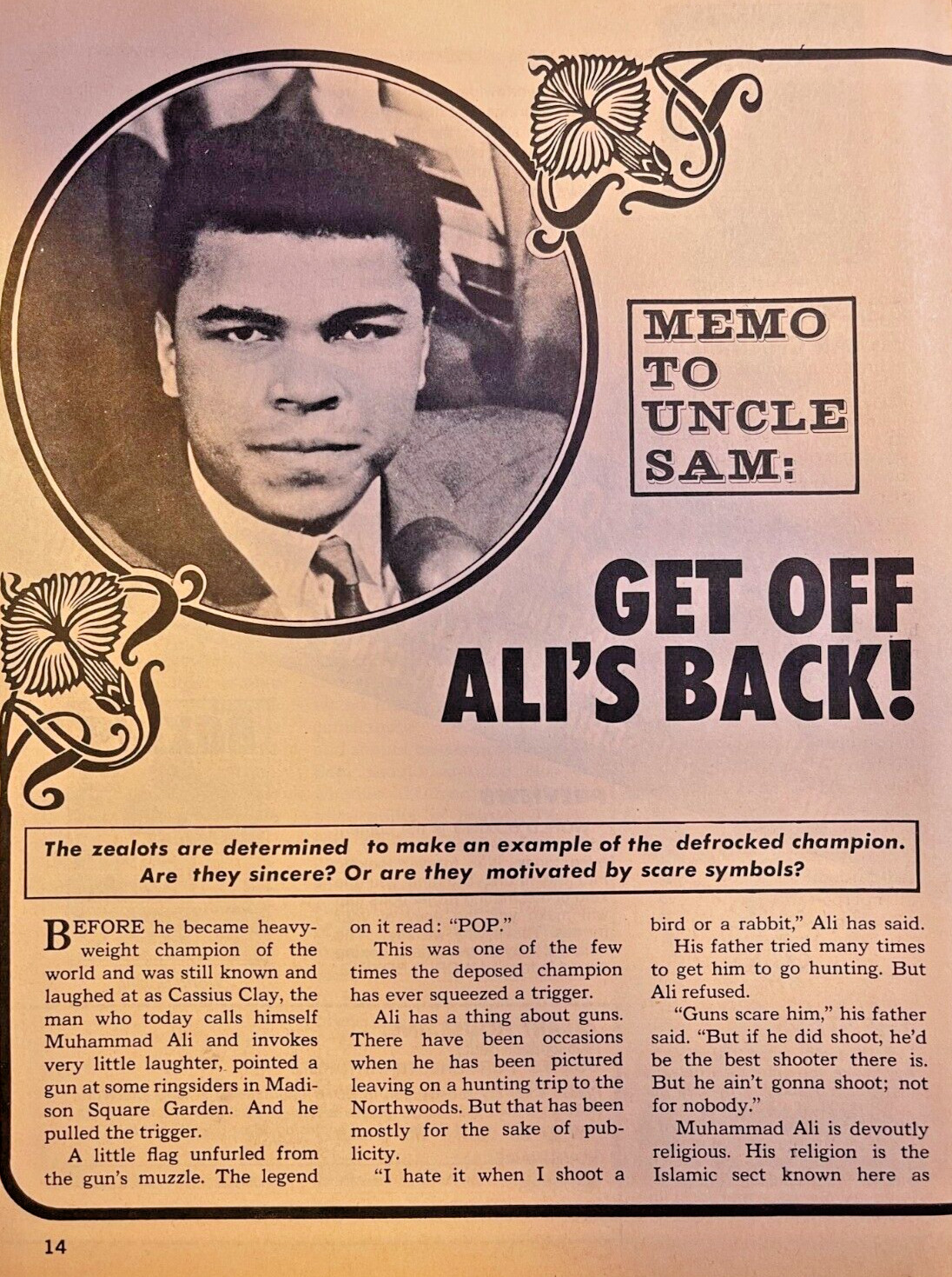 1969 Boxer Muhammad Ali
