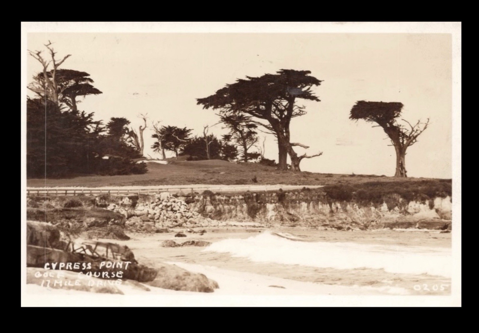 Cypress Point Golf Club Real Photo Postcard 1945 Cypress Point Golf Club Real Photo Postcard 1945
