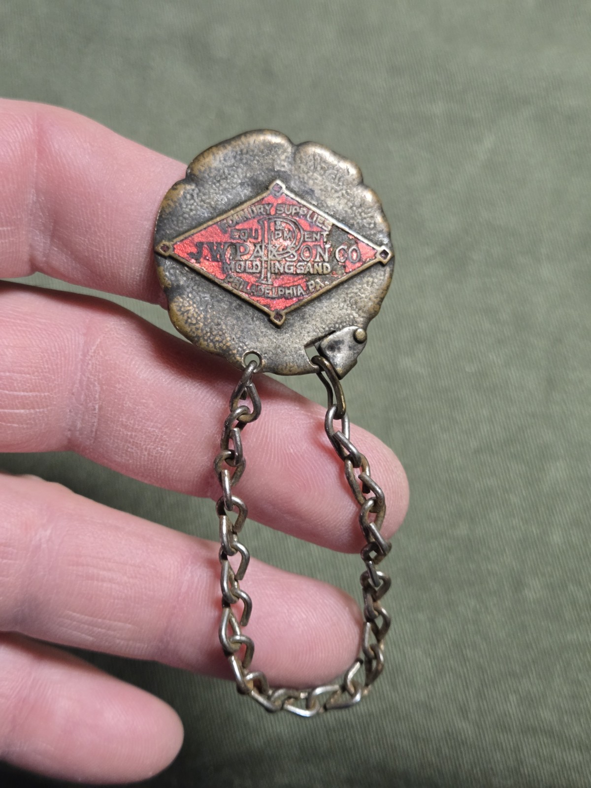 Rare Vintage Advertising Key Ring Tag Fob 1907 J.W Paxon Co Phila Philadelphia Rare Vintage Advertising Key Ring Tag Fob 1907 J.W Paxon Co Phila Philadelphia