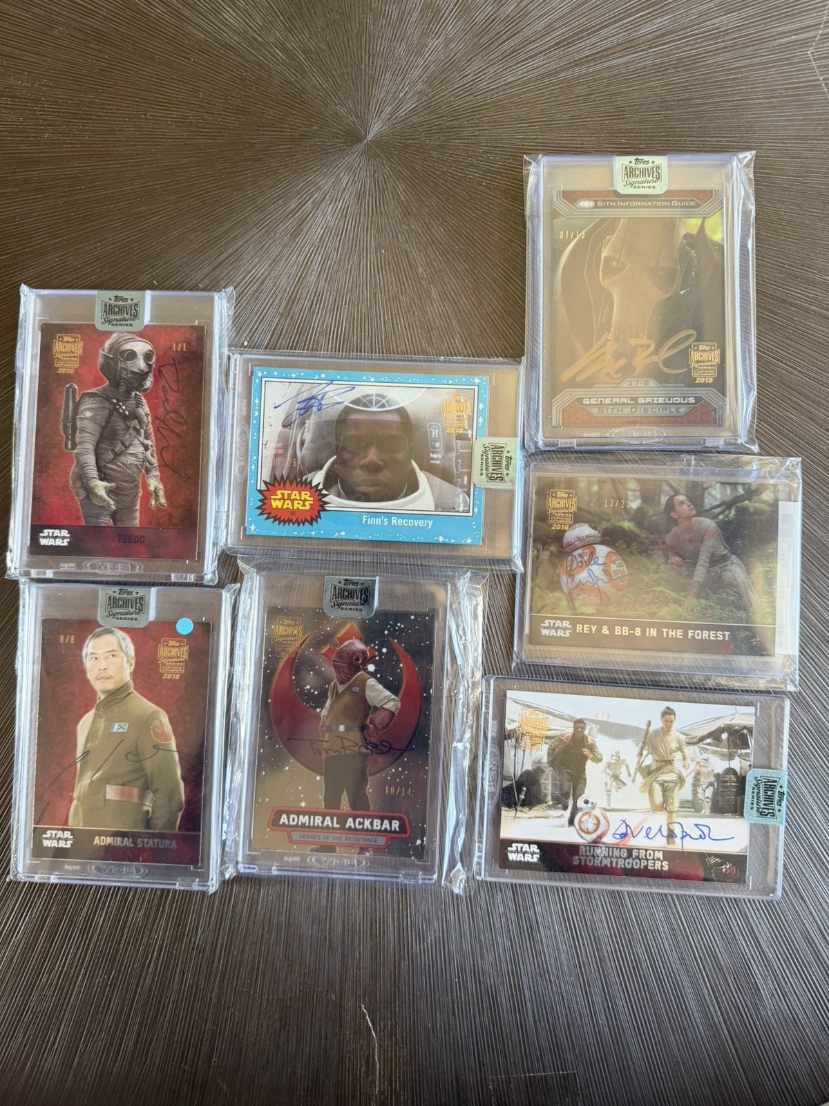 2018 Topps Star Wars Archives Signature Auto LOW POP Lot 1/1 - 1 of 1 - 7 cards