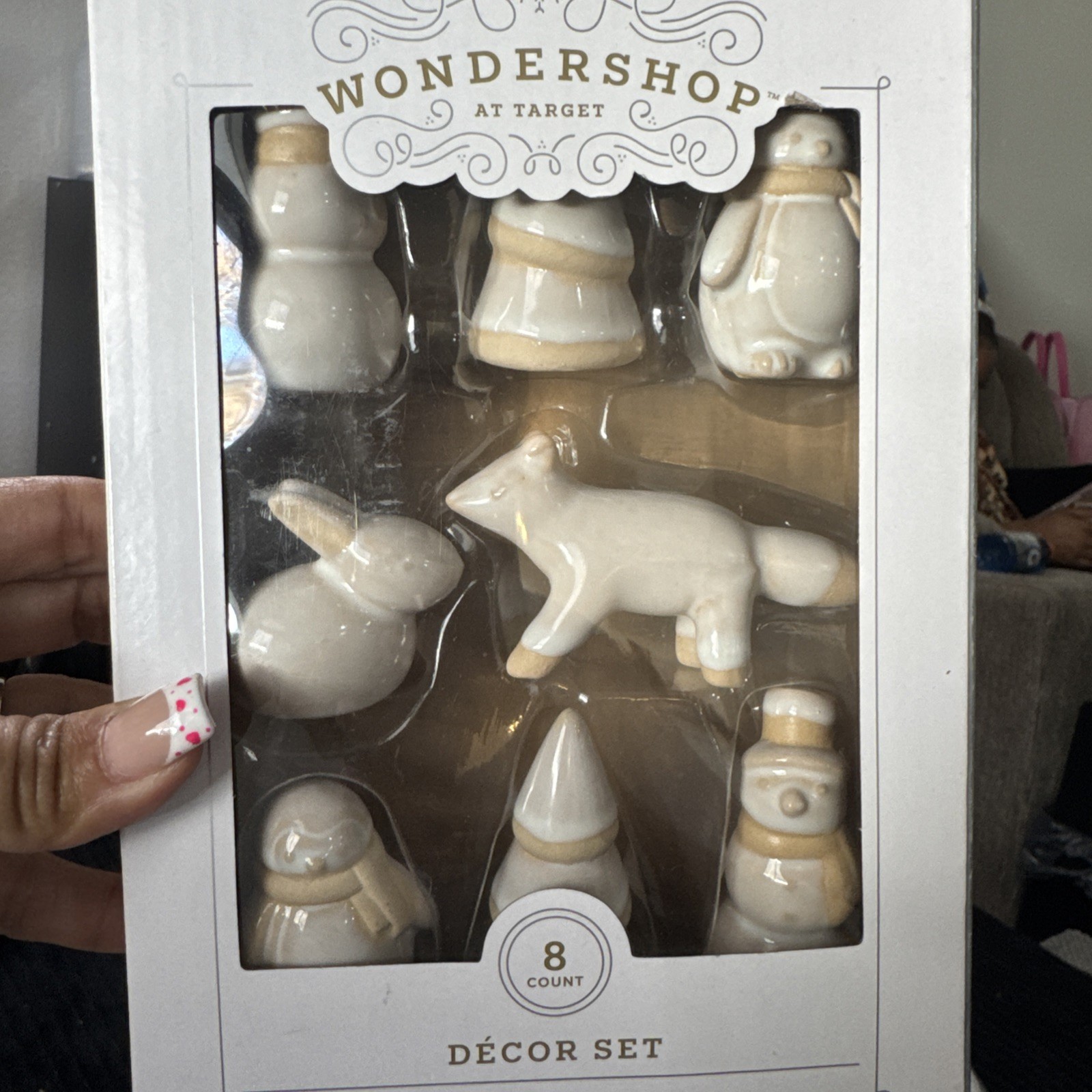 NEW Target Wondershop 8 pc Ceramic White Christmas Décor Set 2025