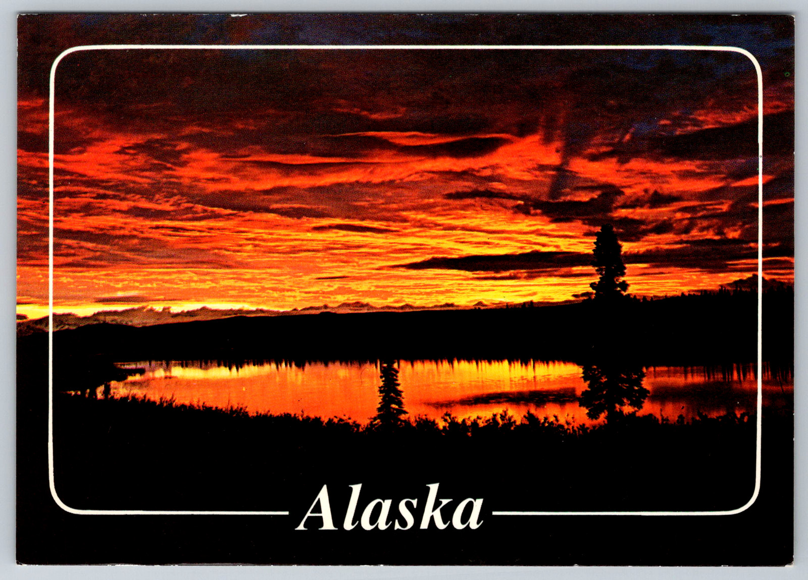 Spectacular Alaskan Sunrise Anchorage Alaska Scenic View Postcard Spectacular Alaskan Sunrise Anchorage Alaska Scenic View Postcard