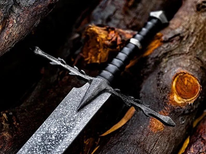 Hand-Forged RingWraith Nazgul Sword – Fantasy Medieval Sword with Scabbard