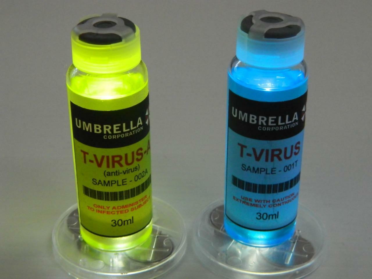 Resident Evil Umbrella Corp T-Virus Halloween Prop Cosplay Real Medical Vials Resident Evil Umbrella Corp T-Virus Halloween Prop Cosplay Real Medical Vials