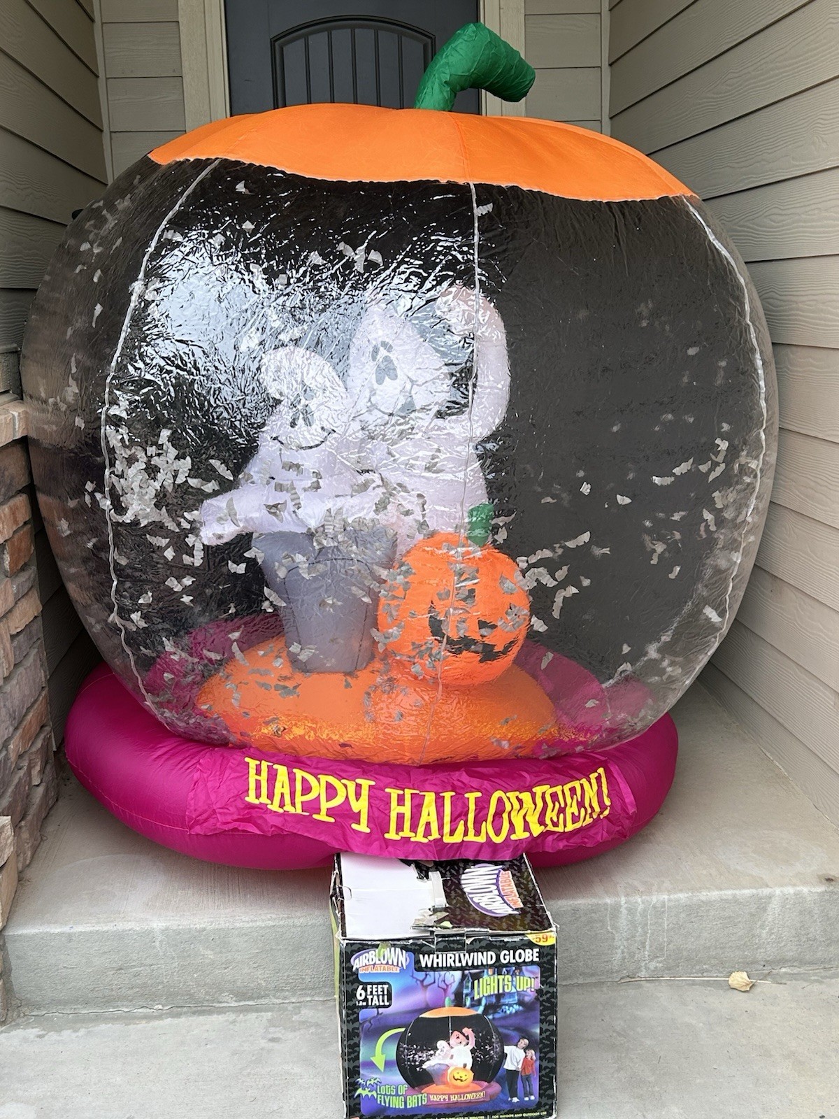 VTG GEMMY Airblown 6FT HALLOWEEN WHIRLWIND GLOBE Lawn Ghost/Pumpkin INFLATABLE VTG GEMMY Airblown 6FT HALLOWEEN WHIRLWIND GLOBE Lawn Ghost/Pumpkin INFLATABLE