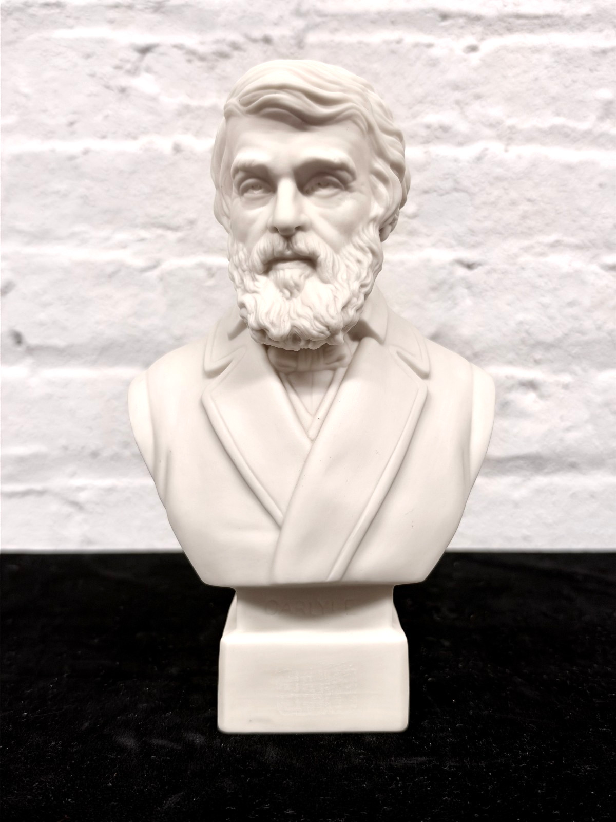 19th-century R&L Parian bisque portrait bust of Thomas Carlyle