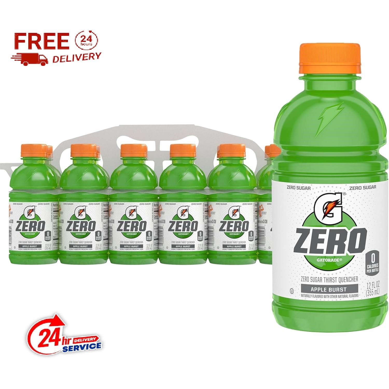 Gatorade Zero Sugar Apple Burst 12oz 12pk ..... Gatorade Zero Sugar Apple Burst 12oz 12pk .....