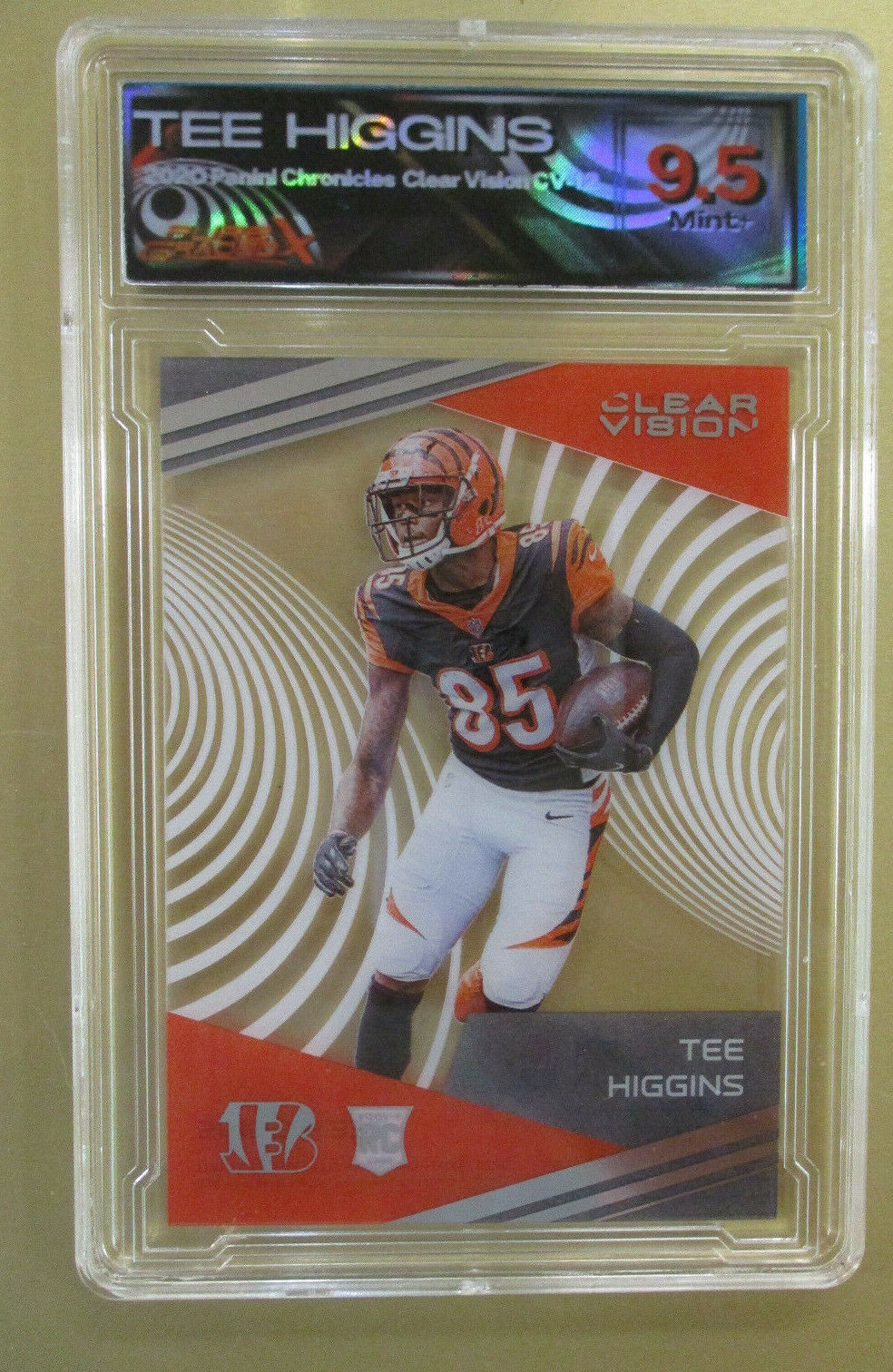 2020 Panini Chronicles Clesr Vision RC TEE HIGGINS Bengals NFL Pure Graded X 9.5