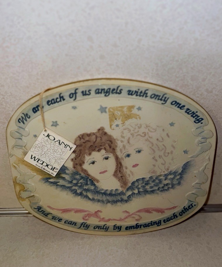 Jo Ann Wedge Roman Angel Plaque “We Are Each Angels With One Wing” 9” Decor 1993 Jo Ann Wedge Roman Angel Plaque “We Are Each Angels With One Wing” 9” Decor 1993