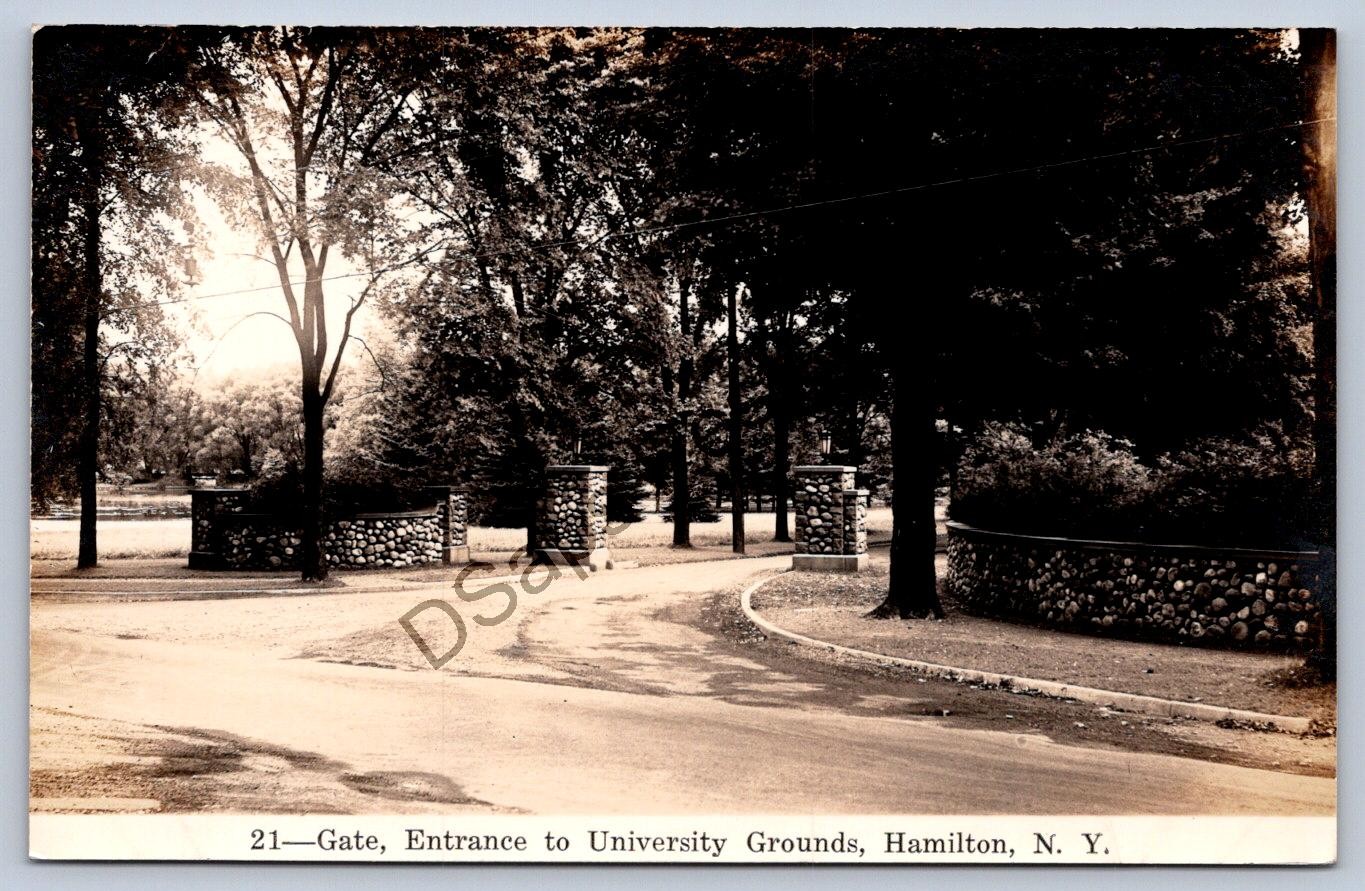 K61/ Hamilton New York RPPC Postcard c1940s Colgate University Entry Gate 69 K61/ Hamilton New York RPPC Postcard c1940s Colgate University Entry Gate 69