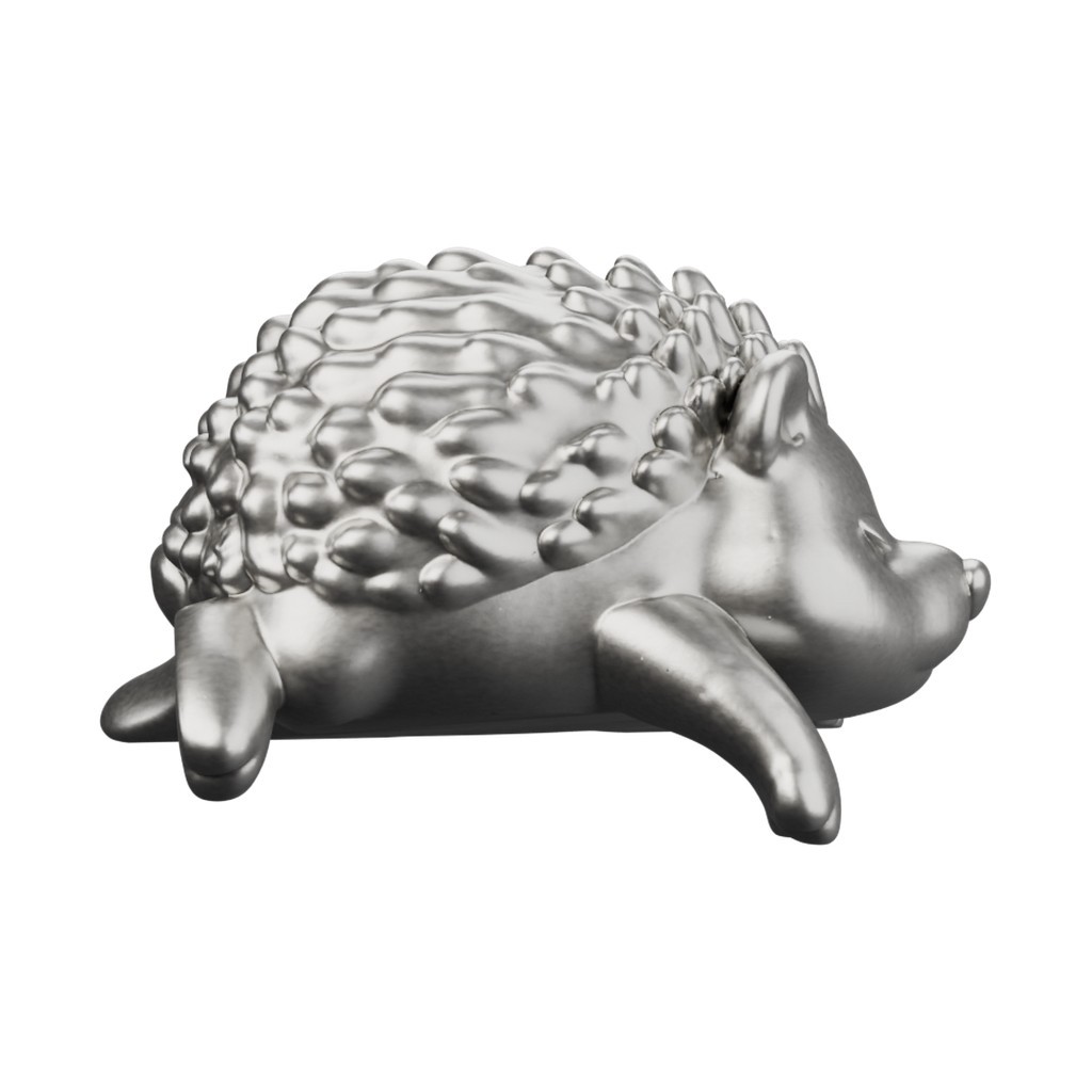 Lazy Hedgehog Statue Solid .999 Fine Silver Made to Order 3-12 oz t
