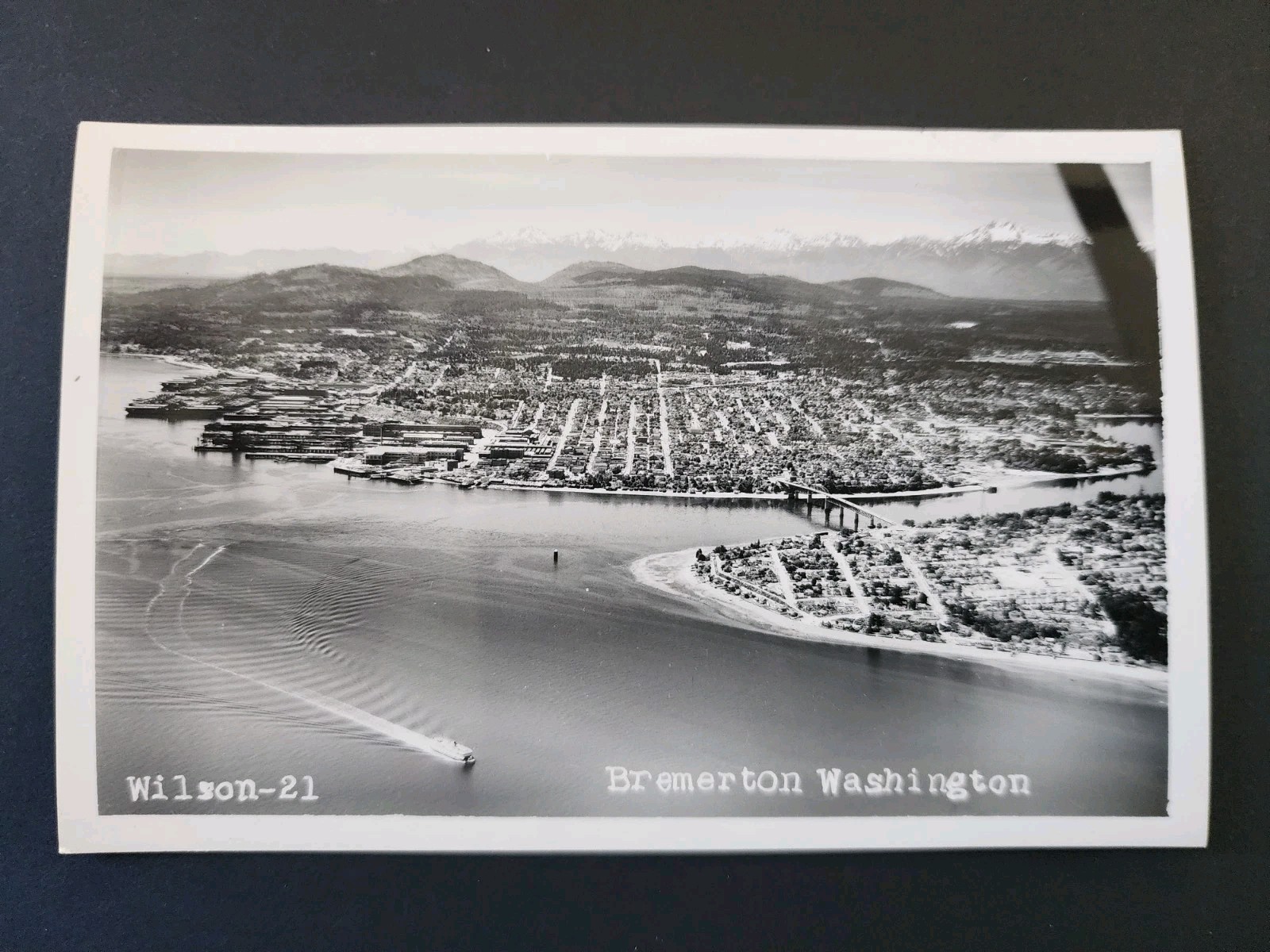 Bremerton, Washington (WA) Puget Sound Harbor Aerial View - RPPC - Unused Bremerton, Washington (WA) Puget Sound Harbor Aerial View - RPPC - Unused