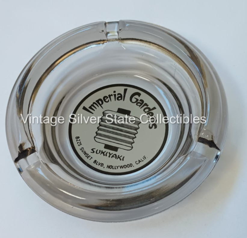 ca 1960\'s Imperial Gardens Restaurant Sukiyaki Ashtray Sunset Blvd. Hollywood CA ca 1960\'s Imperial Gardens Restaurant Sukiyaki Ashtray Sunset Blvd. Hollywood CA